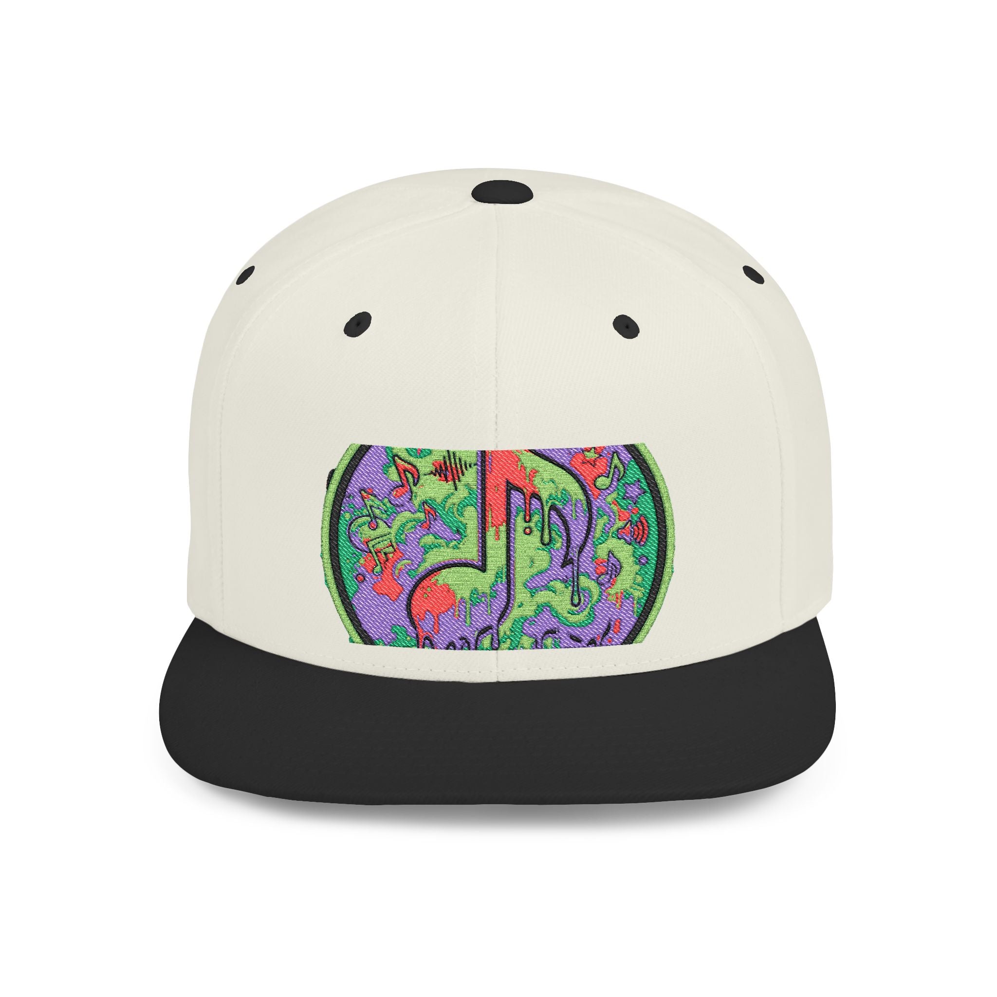 Copy of Copy of Flat Bill Snapback Hat — Retro Dance Crew Graphic Cap
