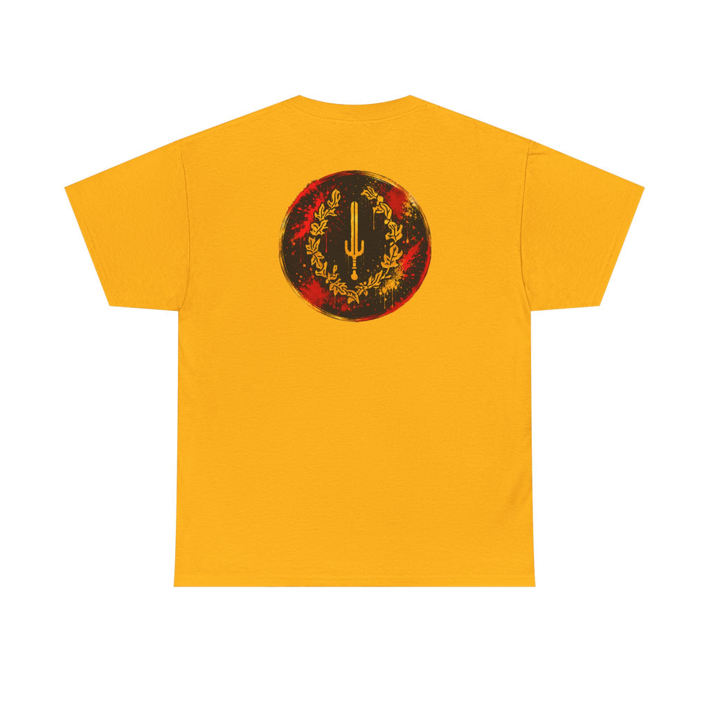 Laurel Trident Tee — Vintage Gold Emblem Graphic T-Shirt
