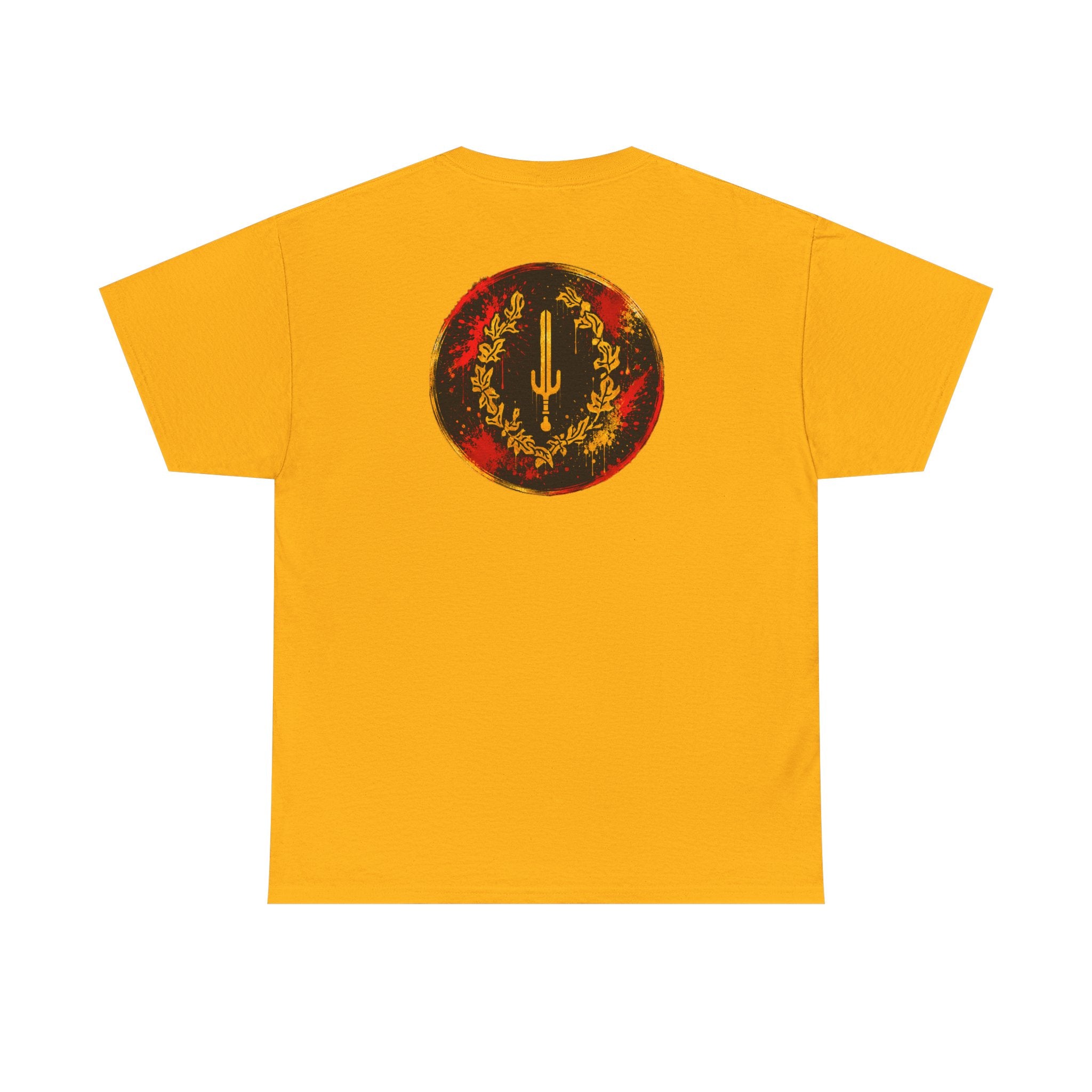 Laurel Trident Tee — Vintage Gold Emblem Graphic T-Shirt