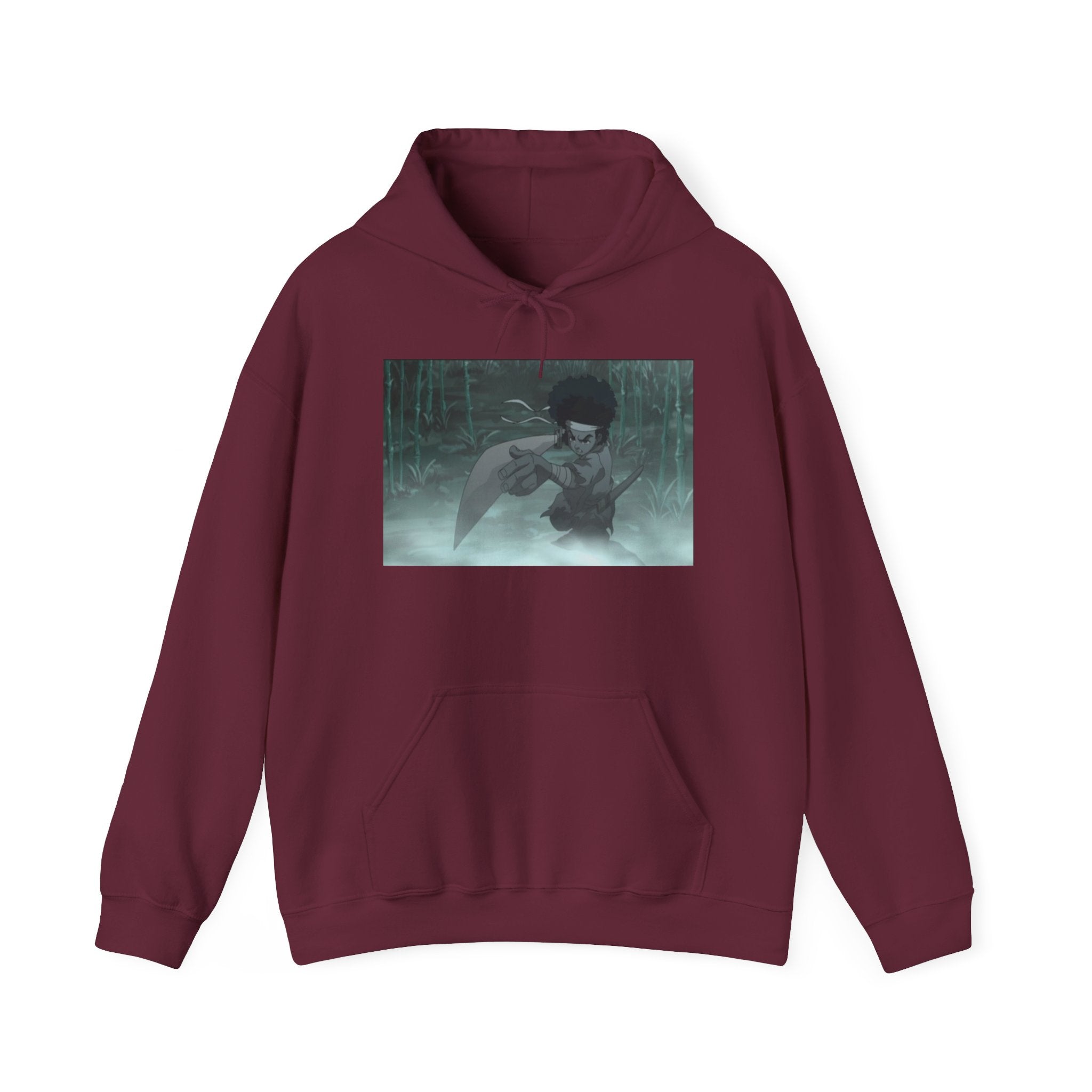 Moody Forest Angel Hoodie — Ethereal Wings Graphic Sweatshirt