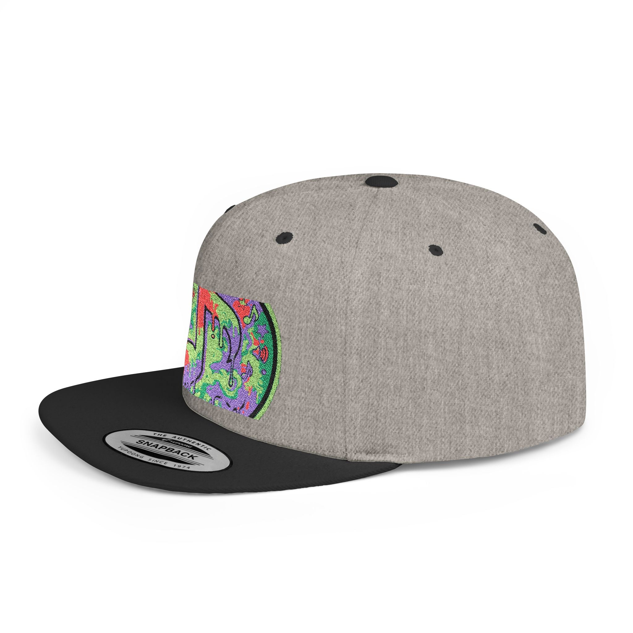 Copy of Copy of Flat Bill Snapback Hat — Retro Dance Crew Graphic Cap