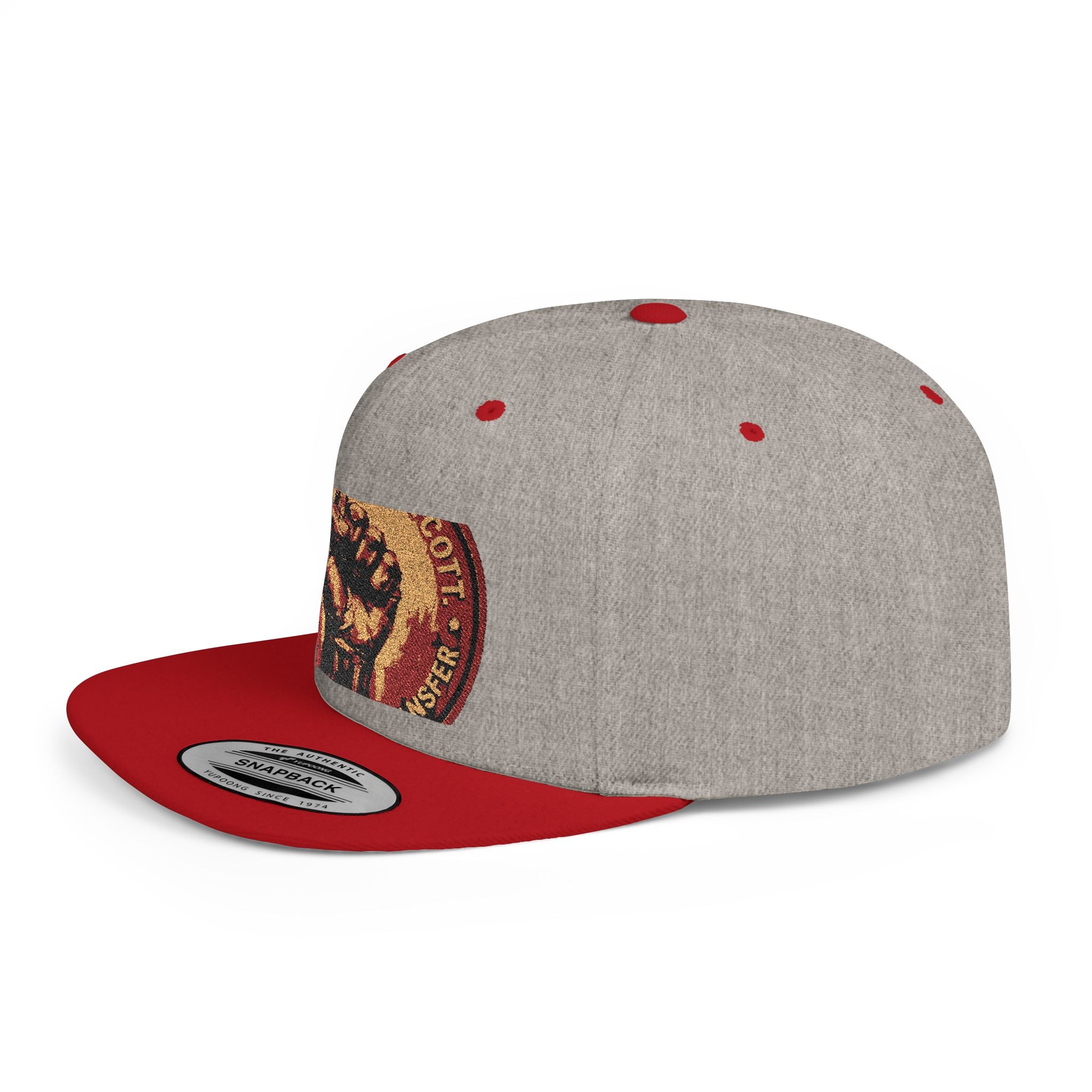 Raised Fist Snapback Hat – Vintage Protest Emblem Flat Bill Cap