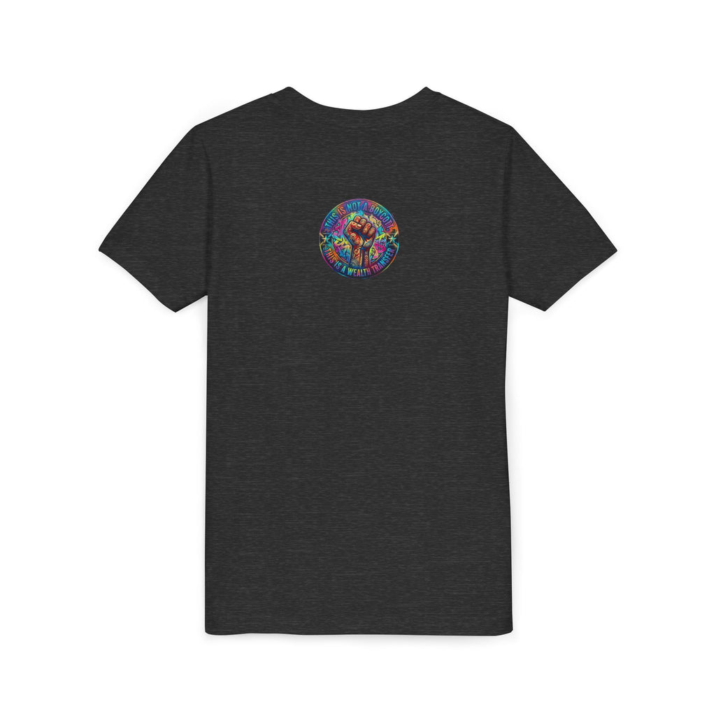 Neon Power Button Tee — Gamer Screen Escape Youth T-Shirt