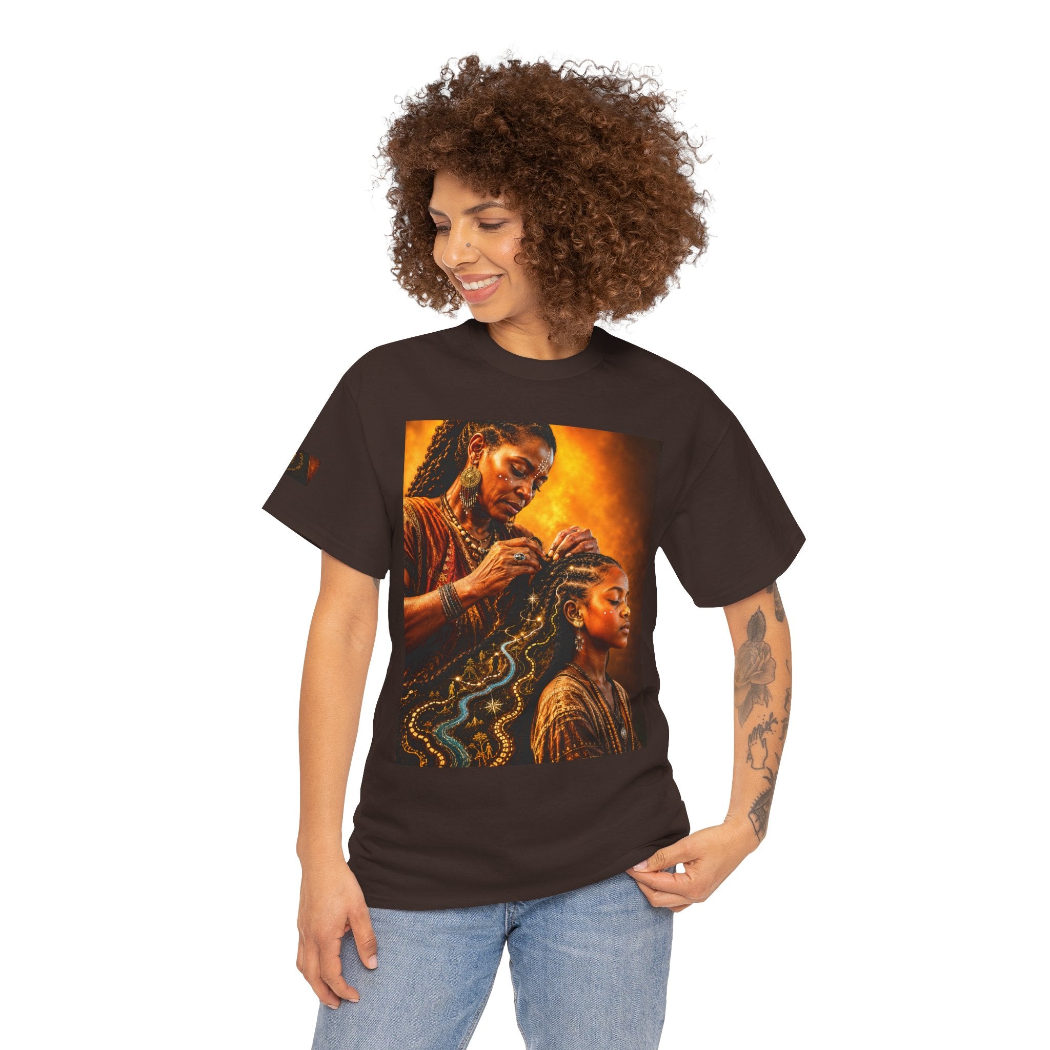 Afrocentric Braiding Tee – "This Is Not A Phase" Empowerment Graphic T-Shirt