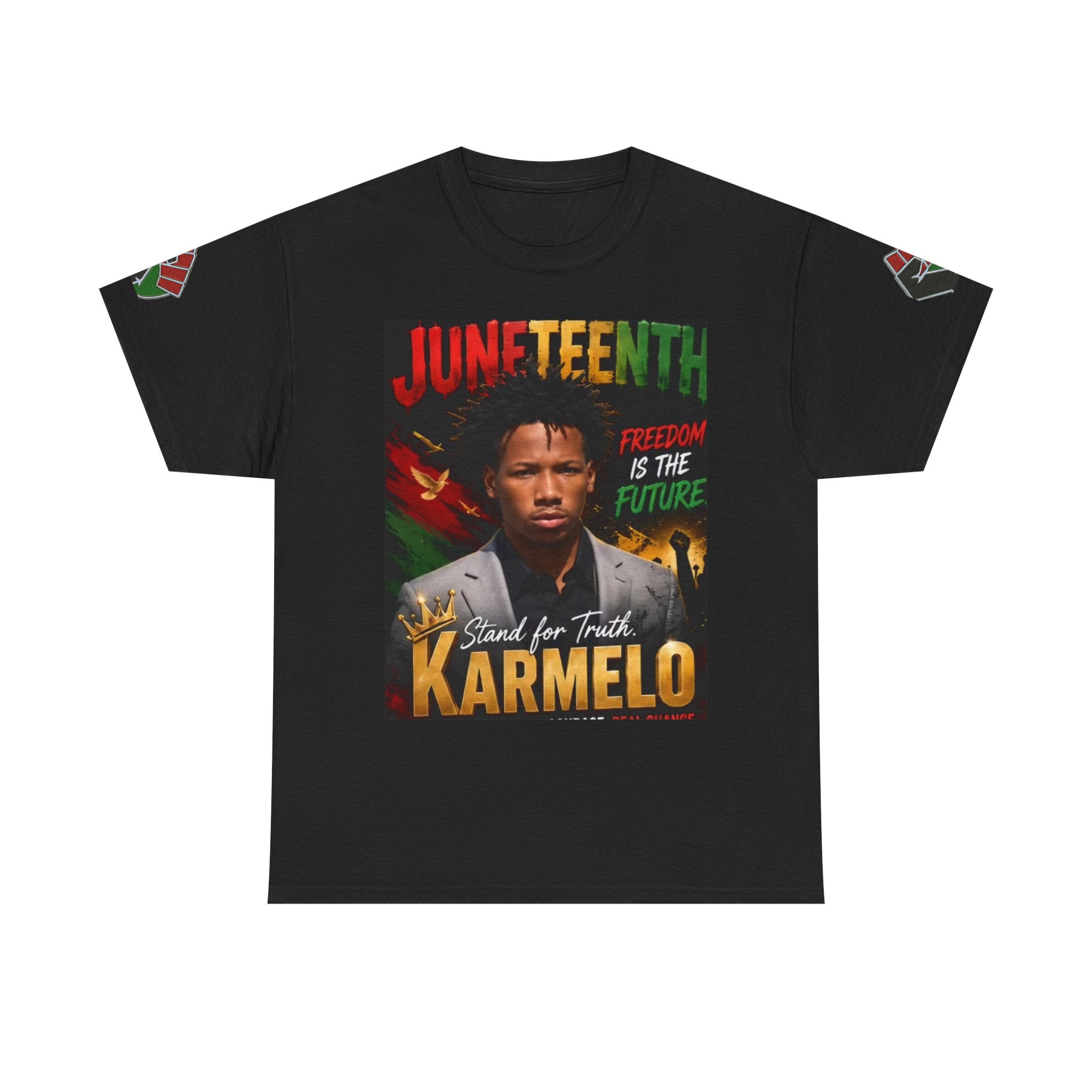 Juneteenth Fist Tee — "Freedom Is The Future" Karmelo Tribute Shirt
