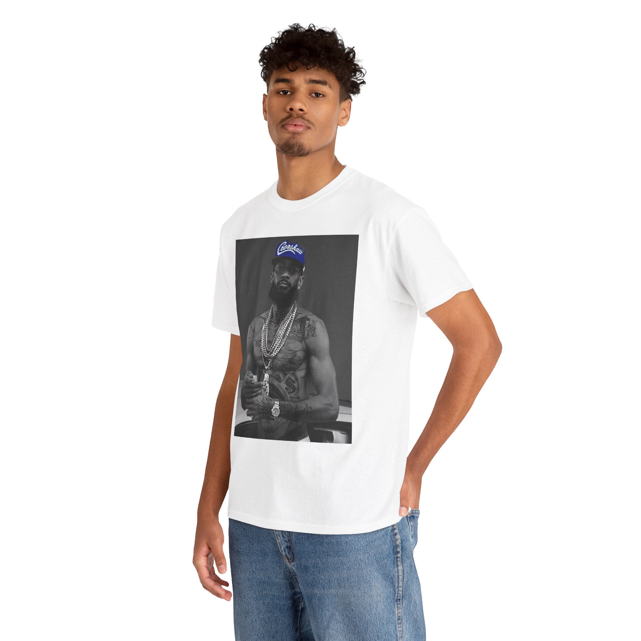 Iconic Rap Legend Photo Tee — Los Angeles Cap Graphic