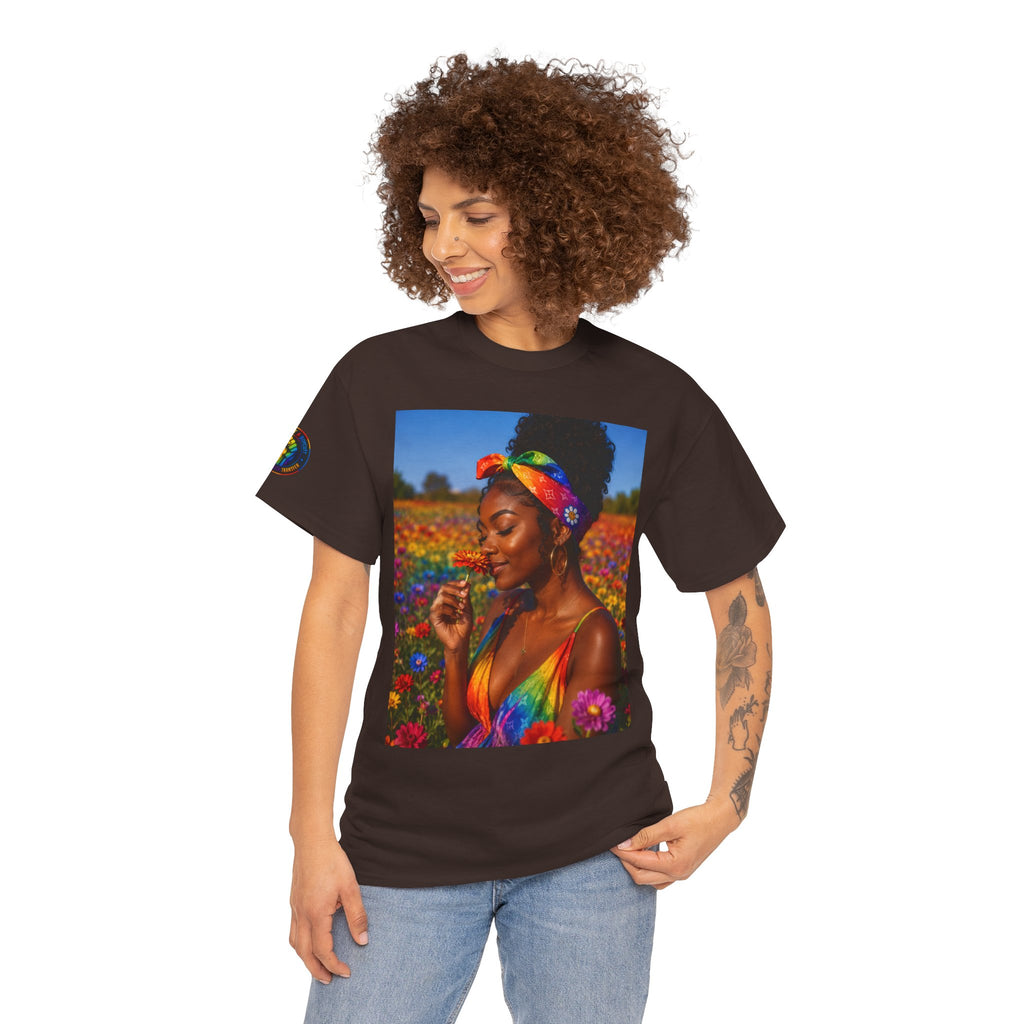 T-Shirt — Rainbow Empowerment Portrait Tee ("This Is Not A Boycott, This Is A Human Transaction")