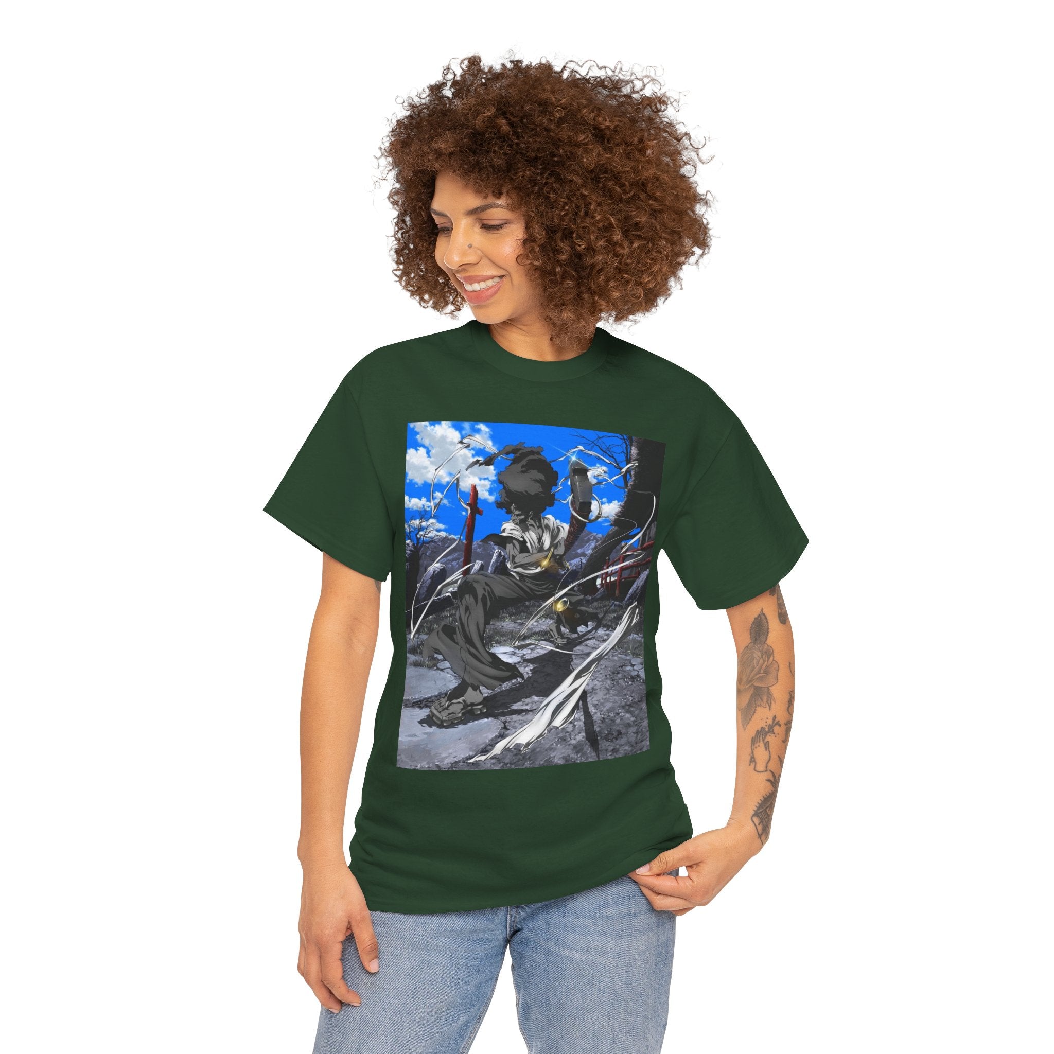Afro Samurai Graphic Tee — Anime Streetwear T‑Shirt