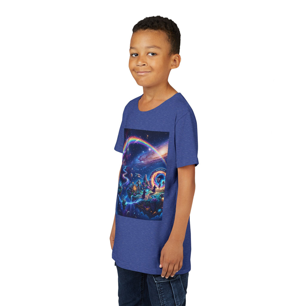 Galaxy Fantasy Youth Tee — Floating Islands, Robots & Magic Portals