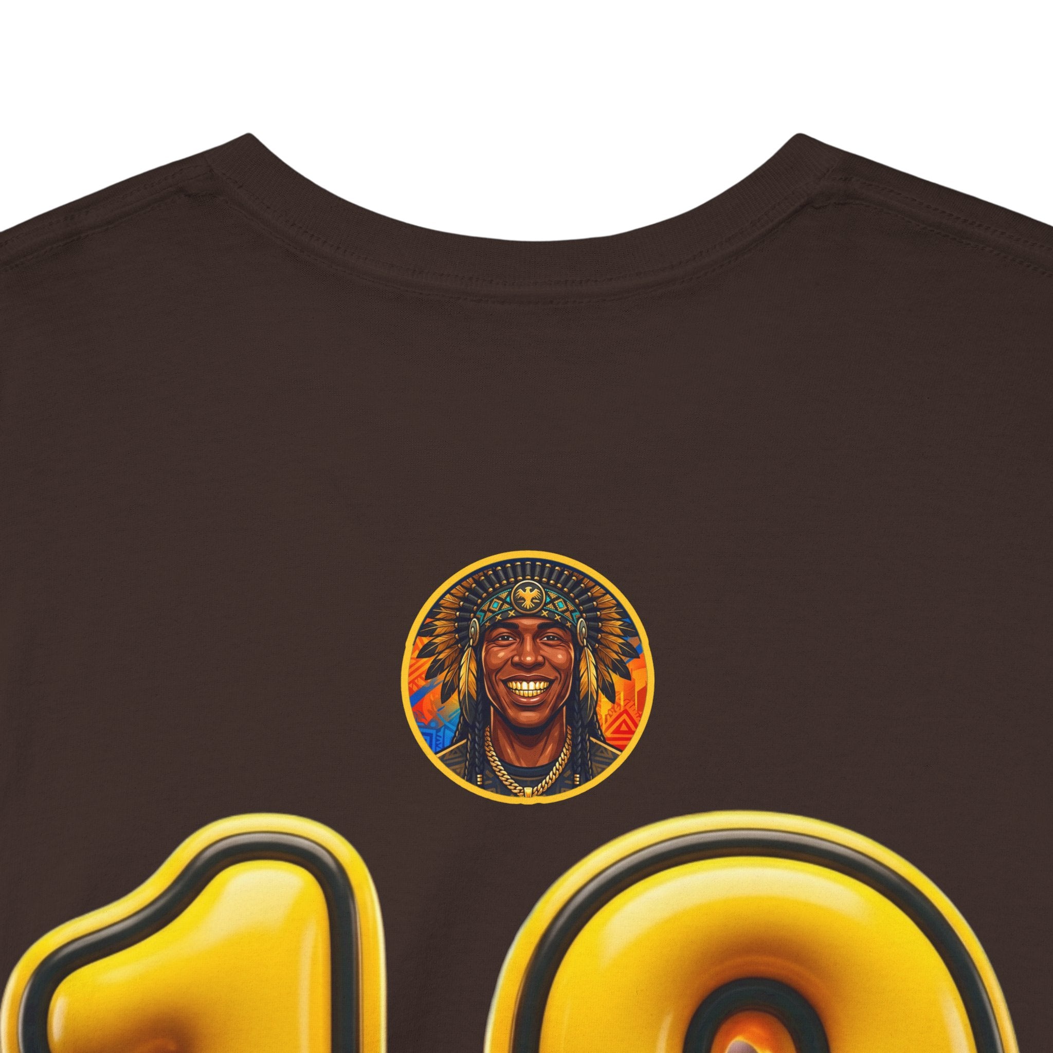 Melanated 19 Graphic Tee — Retro Script Logo & Gold Number Baseball Shirt