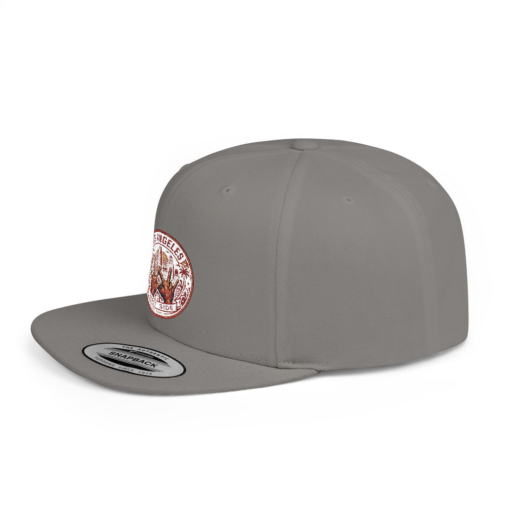 Wildflower Crown Snapback Hat — 'Little Dreamer' Floral Embroidered Flat Bill