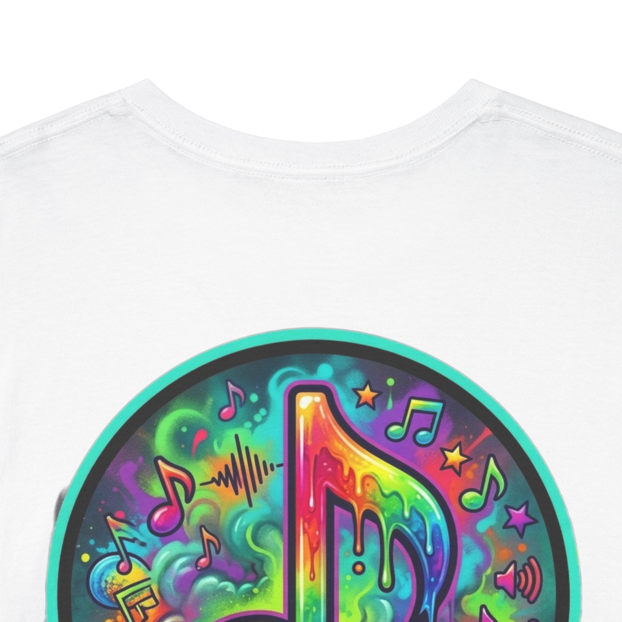 Music Vibes Tee — “They Want Our Rhythm But They Don’t Want Our Blues” Psychedelic Drip Note T-Shirt