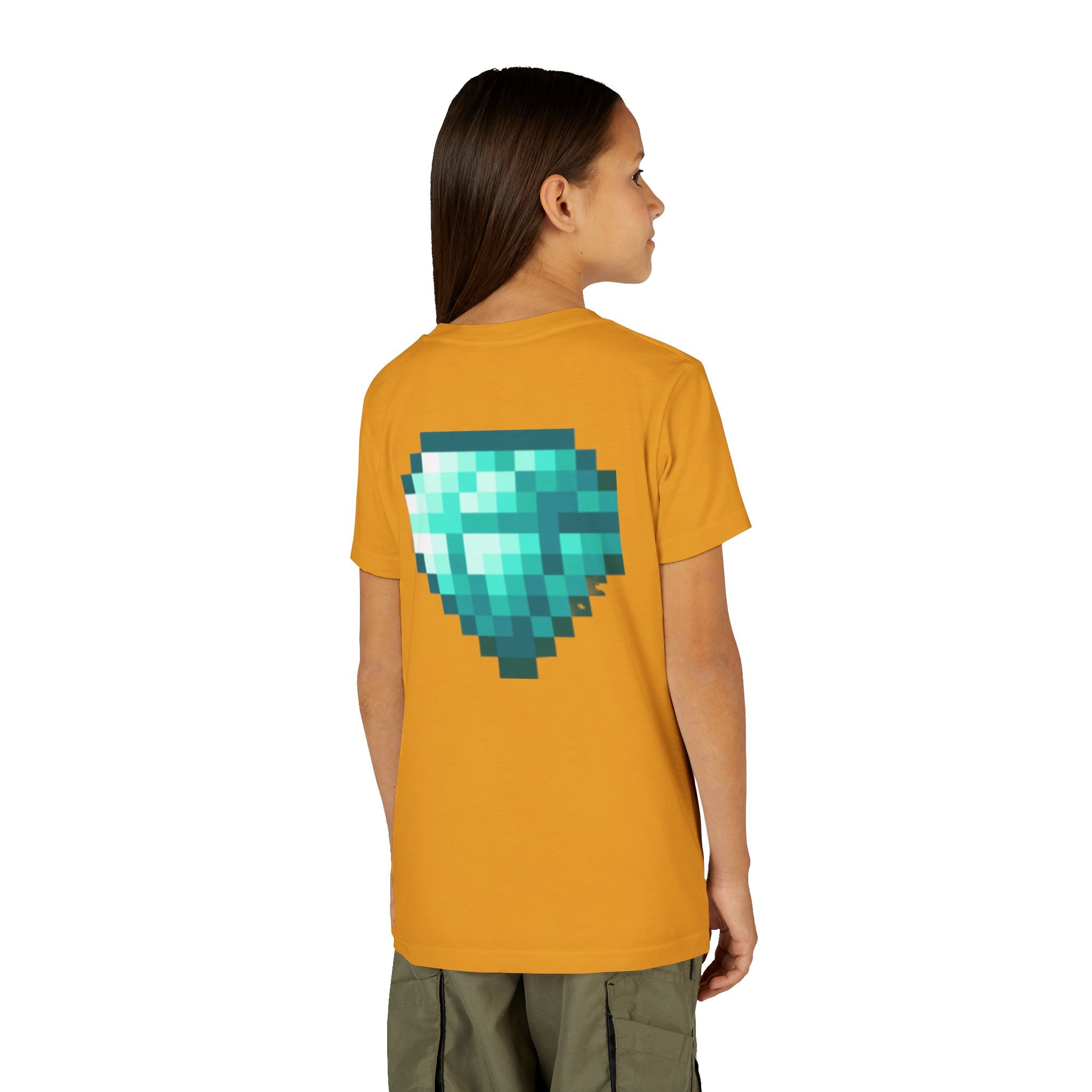 Youth Diamond Legend Tee — Pixel Minecraft-Style Gem Graphic Shirt