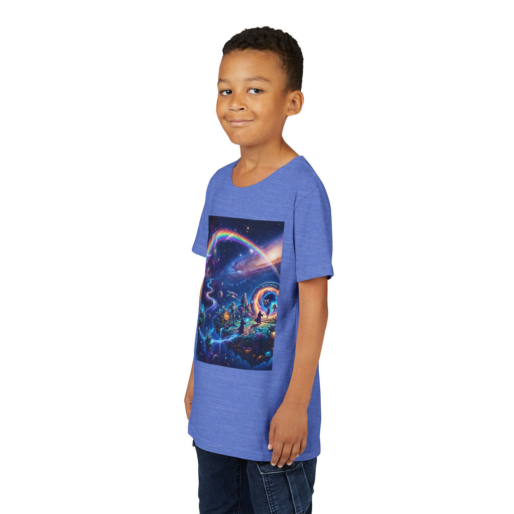 Galaxy Fantasy Youth Tee — Floating Islands, Robots & Magic Portals