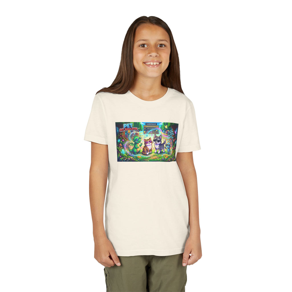 Cute Fantasy Pets Sunglasses Tee — Dragon, Cat, Wolf & Robot Pets