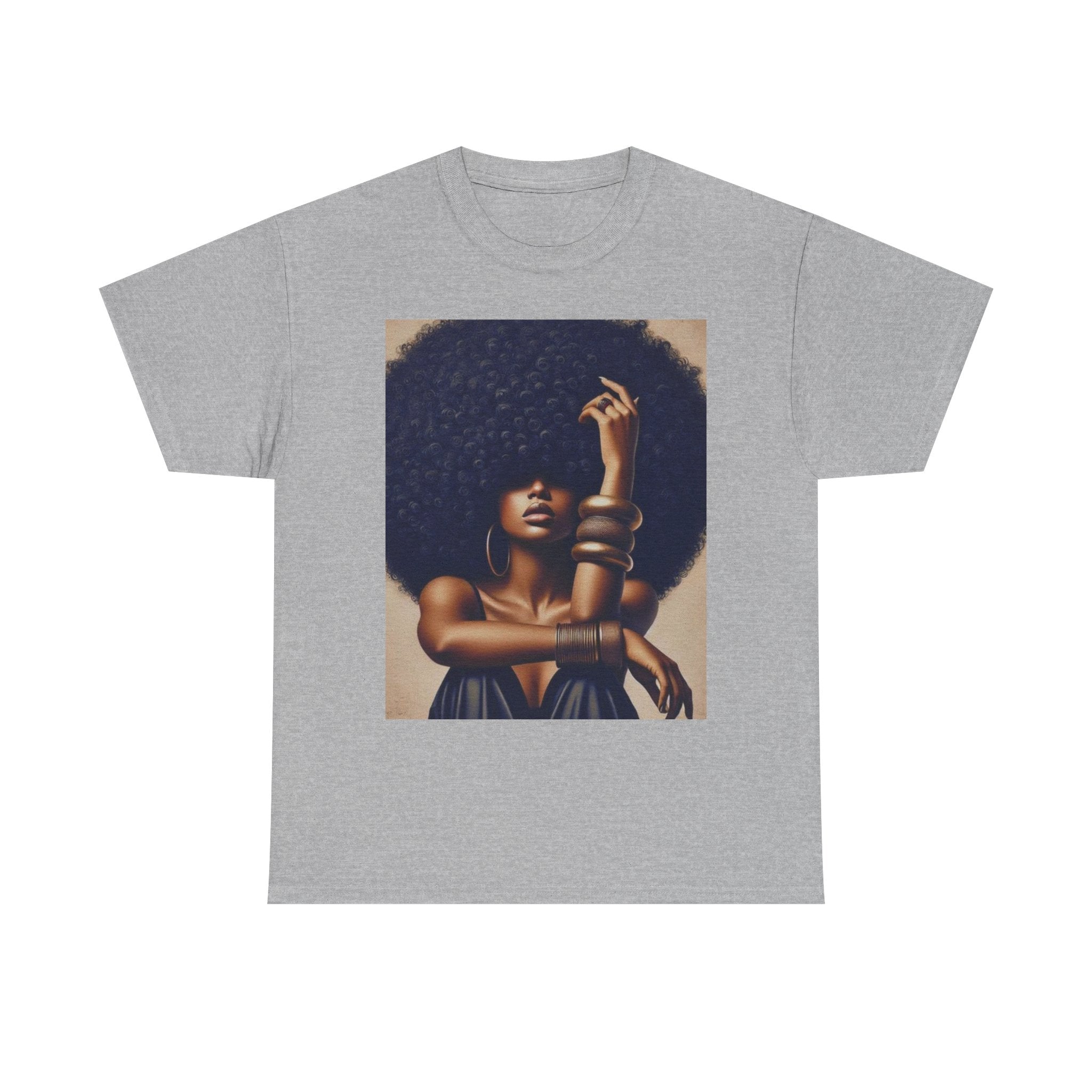 Afro Goddess Portrait Tee — Empowerment Graphic T-Shirt