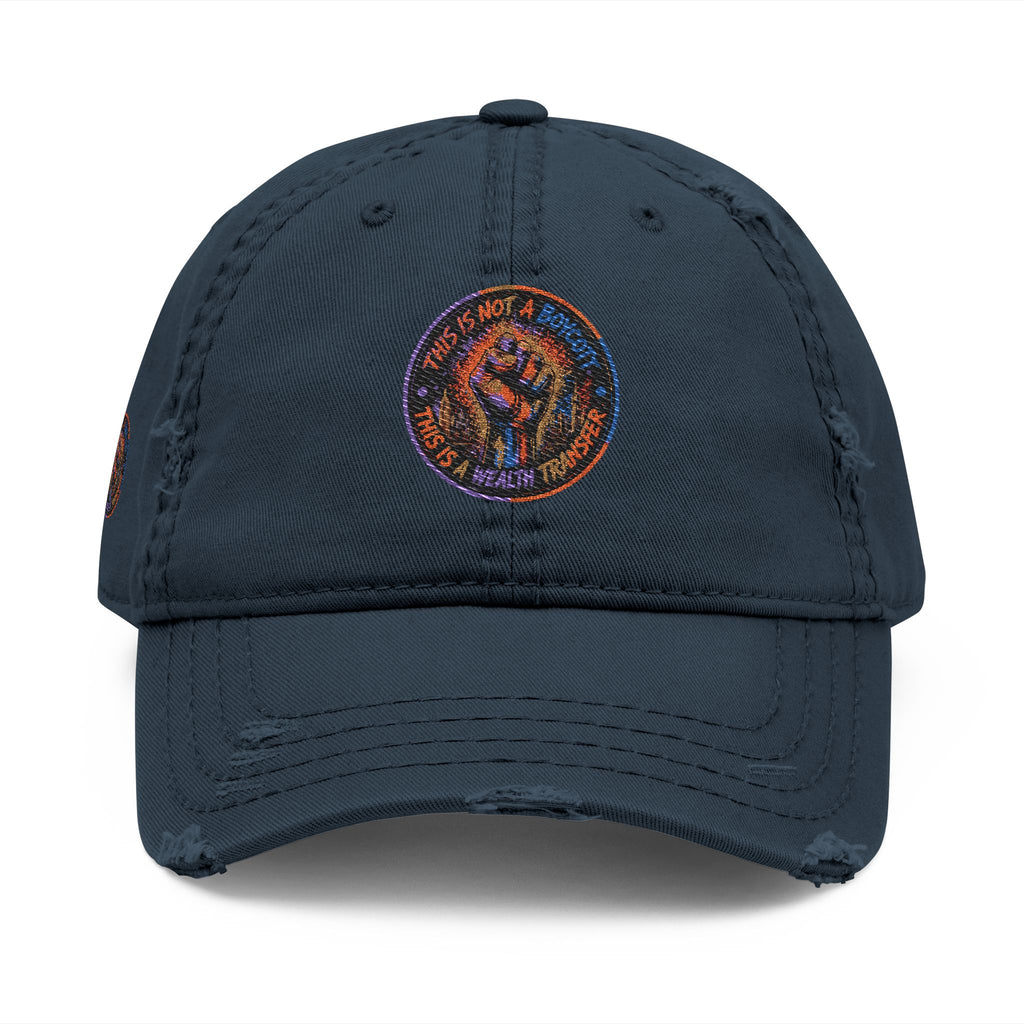 Distressed Embroidered Dad Hat — Colorful Empowerment Patch