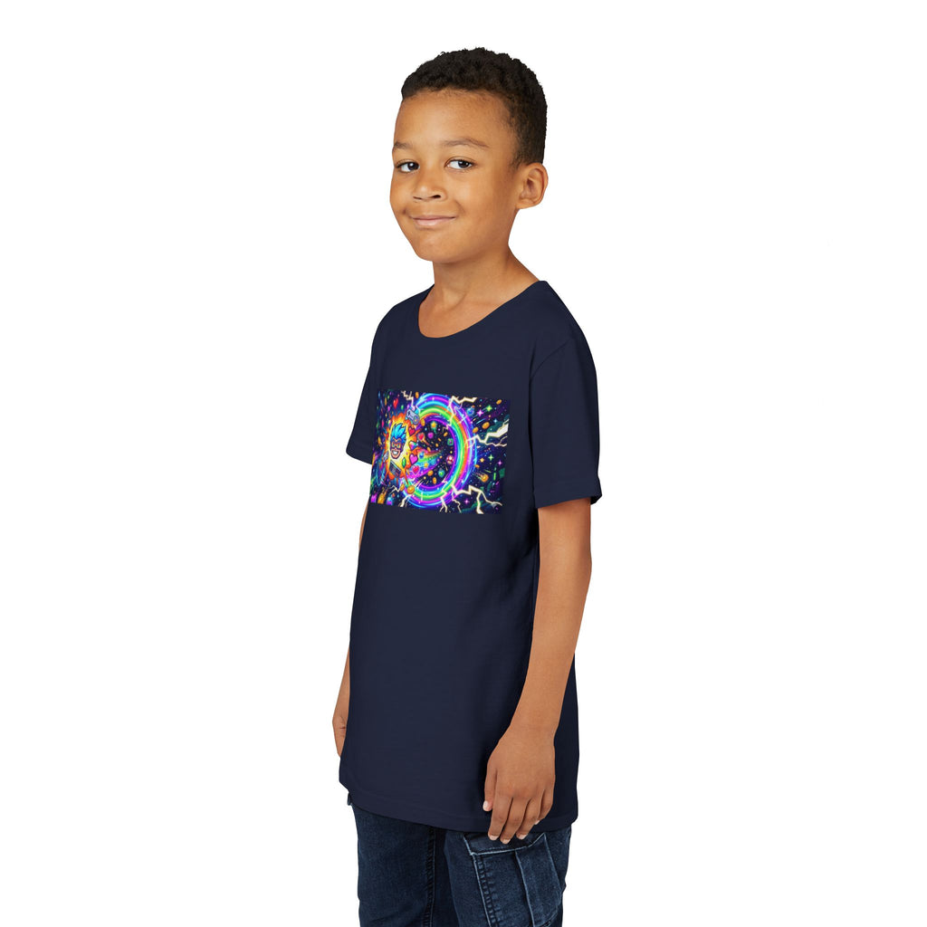 Kids Gaming Tee — Neon Rainbow Portal Gamer Shirt
