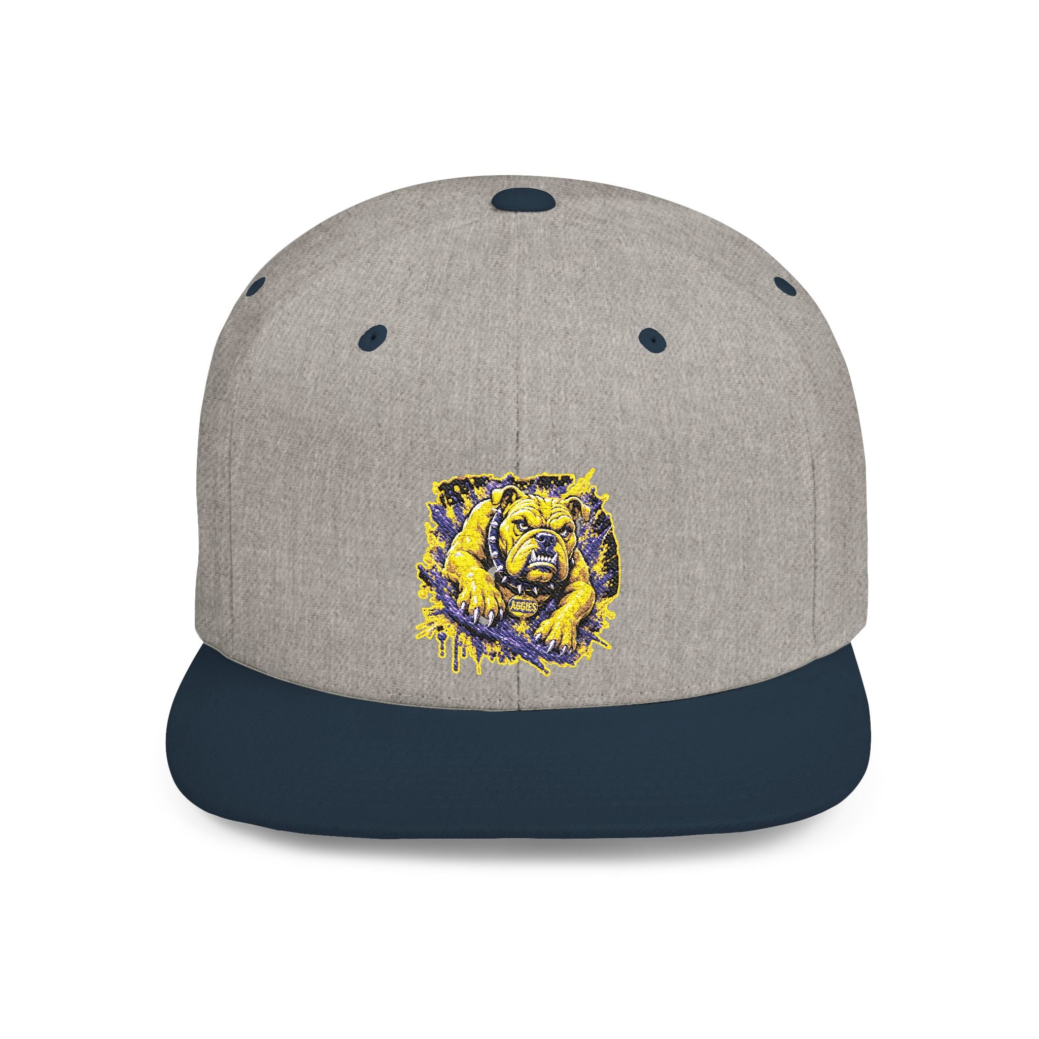Lion Watercolor Snapback Hat — Yellow & Purple Lion Design