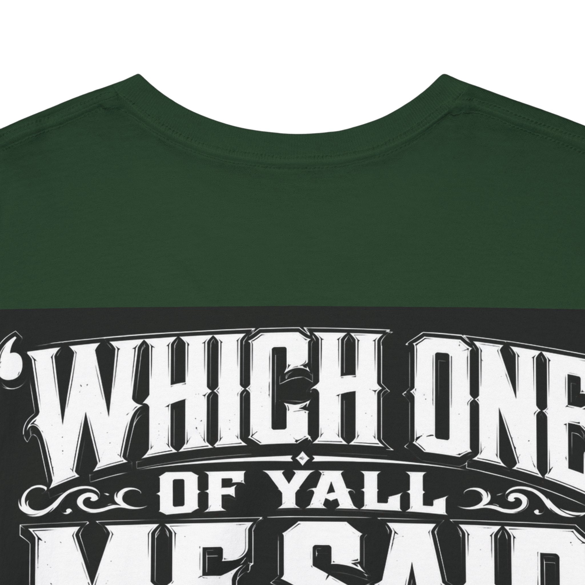 Badger Portrait Tee — "Which One of Y’all MF Said Something About a Home?" Graphic T‑Shirt