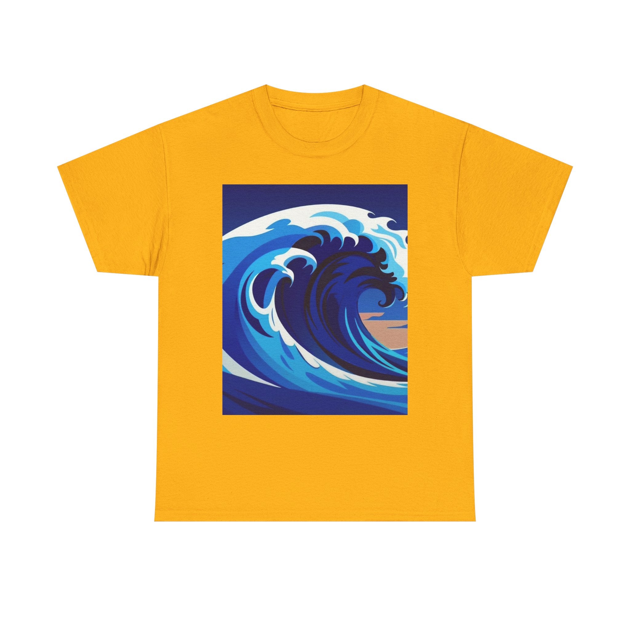 T-Shirt — Coastal Wave Graphic Tee (Ocean Sunset Wave Art)