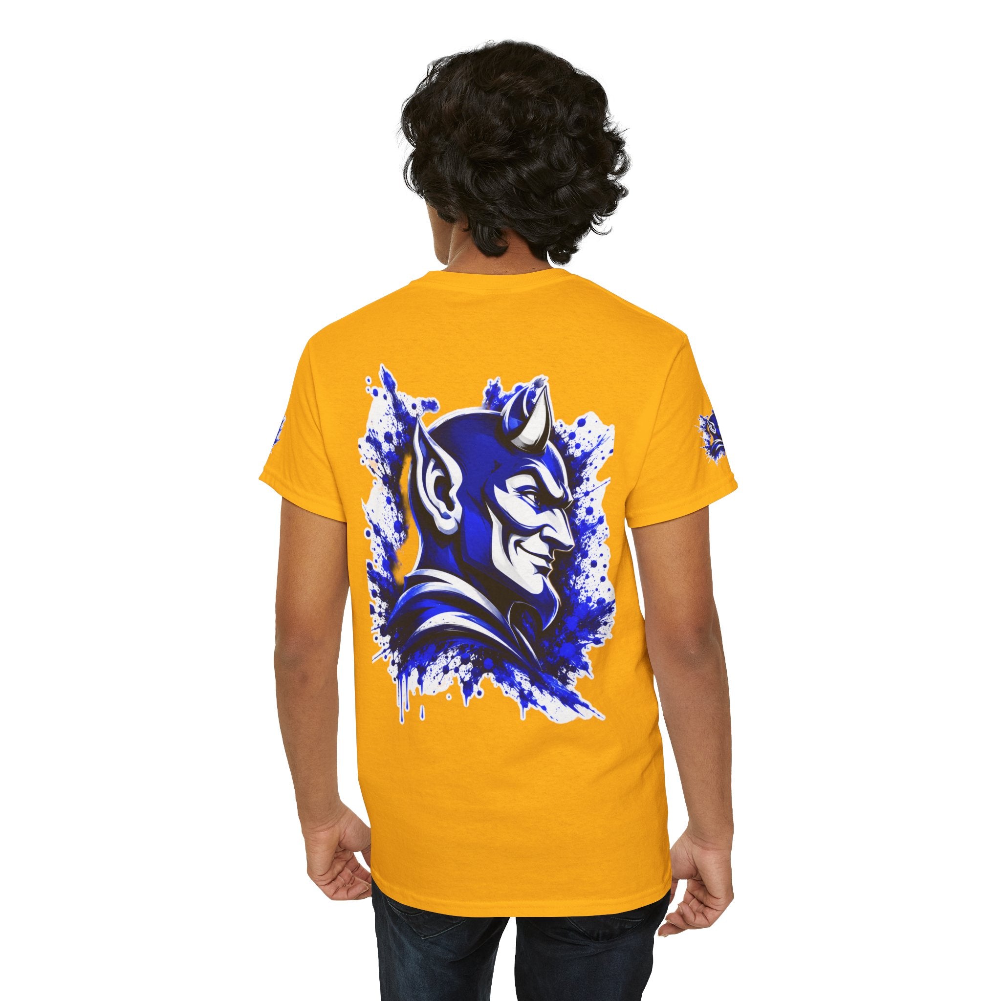 Duke Blue Devils Graphic Tee — Splatter Devil Logo T‑Shirt