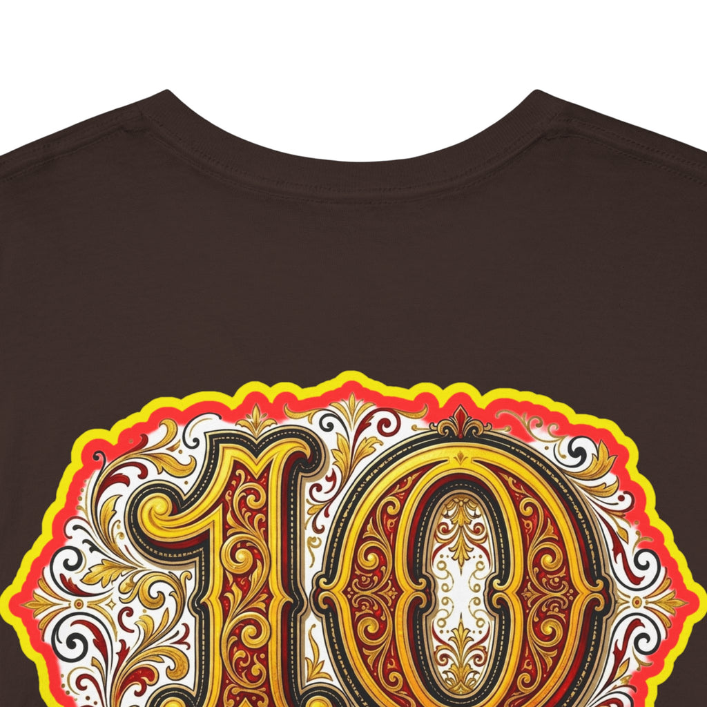 Fat Man Graphic Tee — Retro Boxing Design with '10' Back Patch