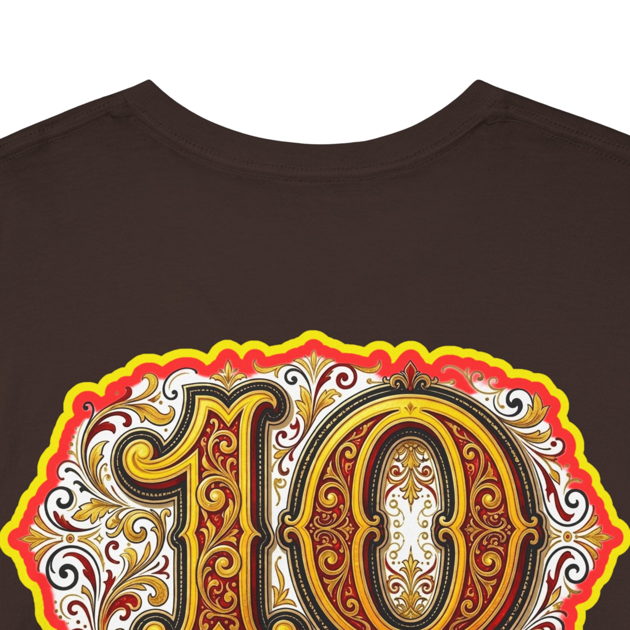 Fat Man Graphic Tee — Retro Boxing Design with '10' Back Patch