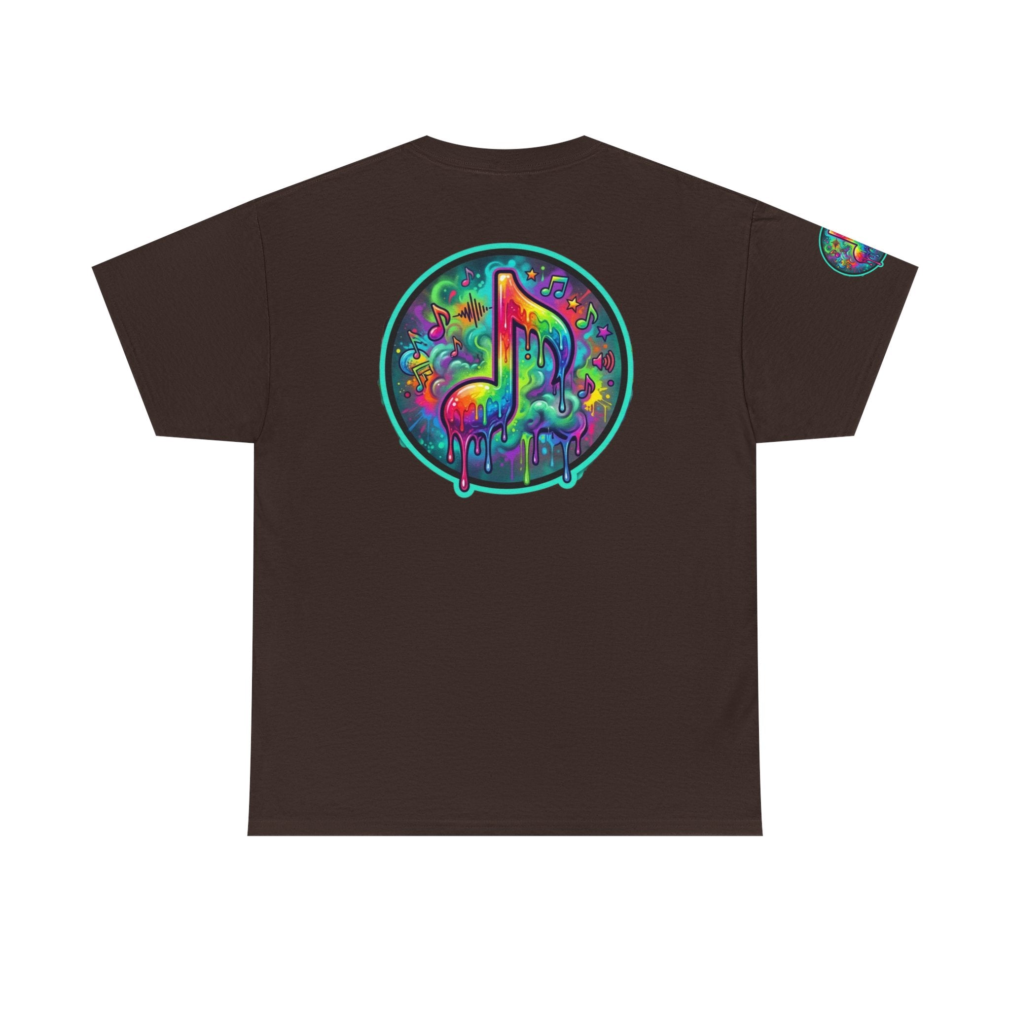 Music Vibes Tee — “They Want Our Rhythm But They Don’t Want Our Blues” Psychedelic Drip Note T-Shirt