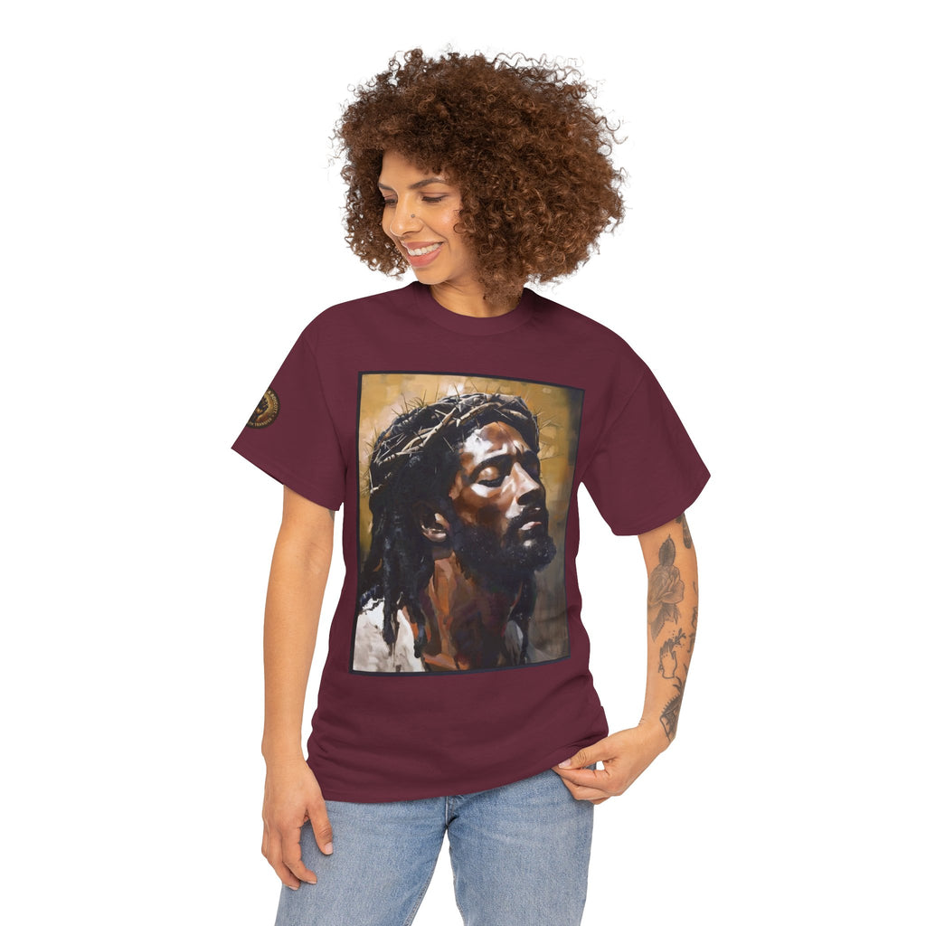 Jesus Portrait Tee with 'This Is Not A Boycott — This Is A Wealth Transfer' Back Emblem