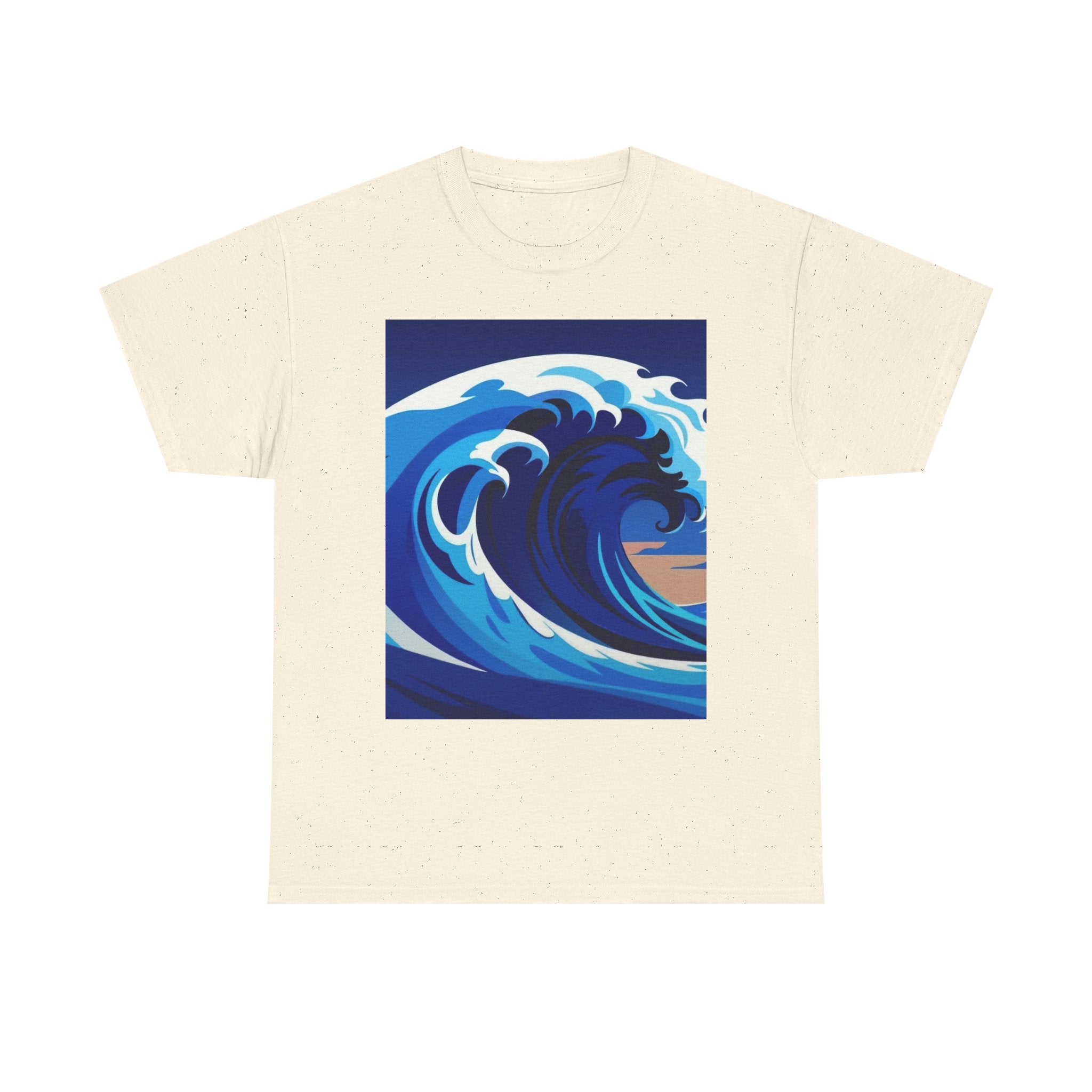 T-Shirt — Coastal Wave Graphic Tee (Ocean Sunset Wave Art)