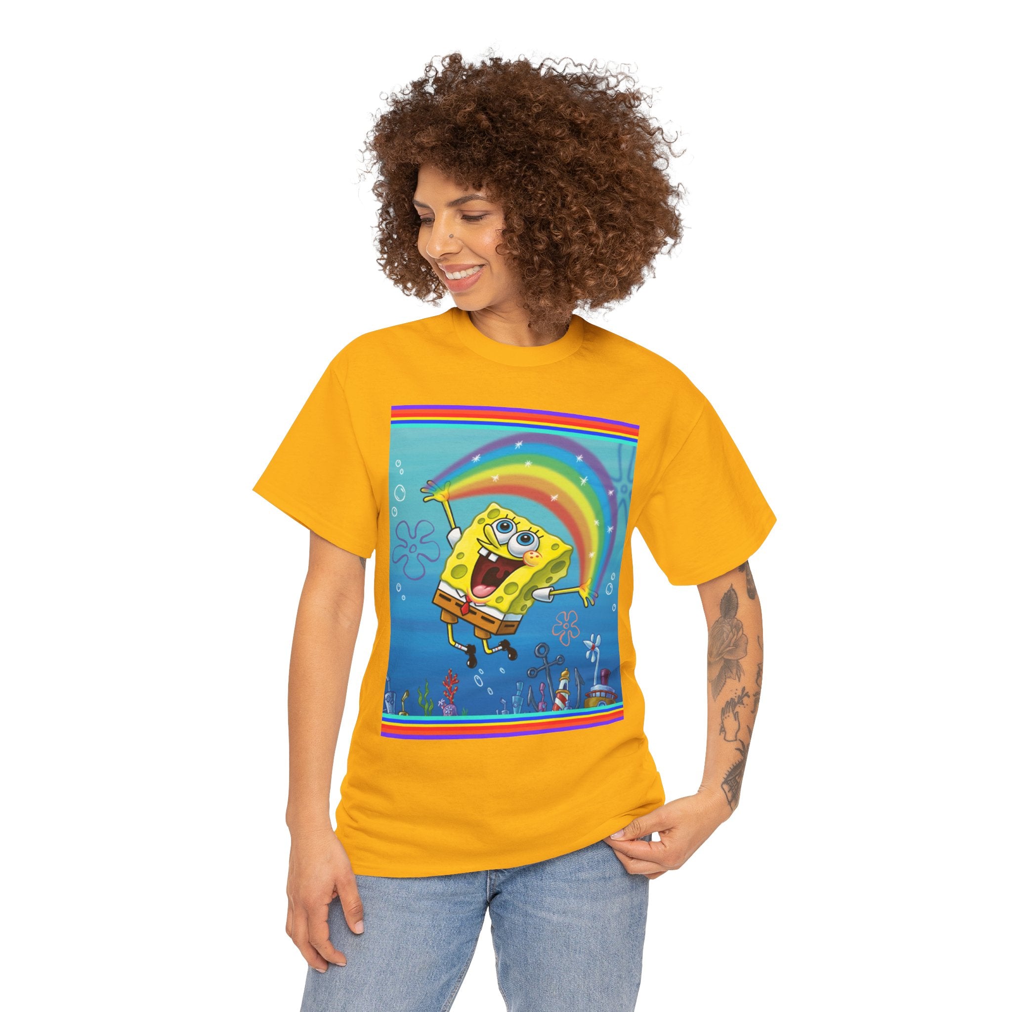 SpongeBob Rainbow SquarePants T-Shirt — Nickelodeon Graphic Tee