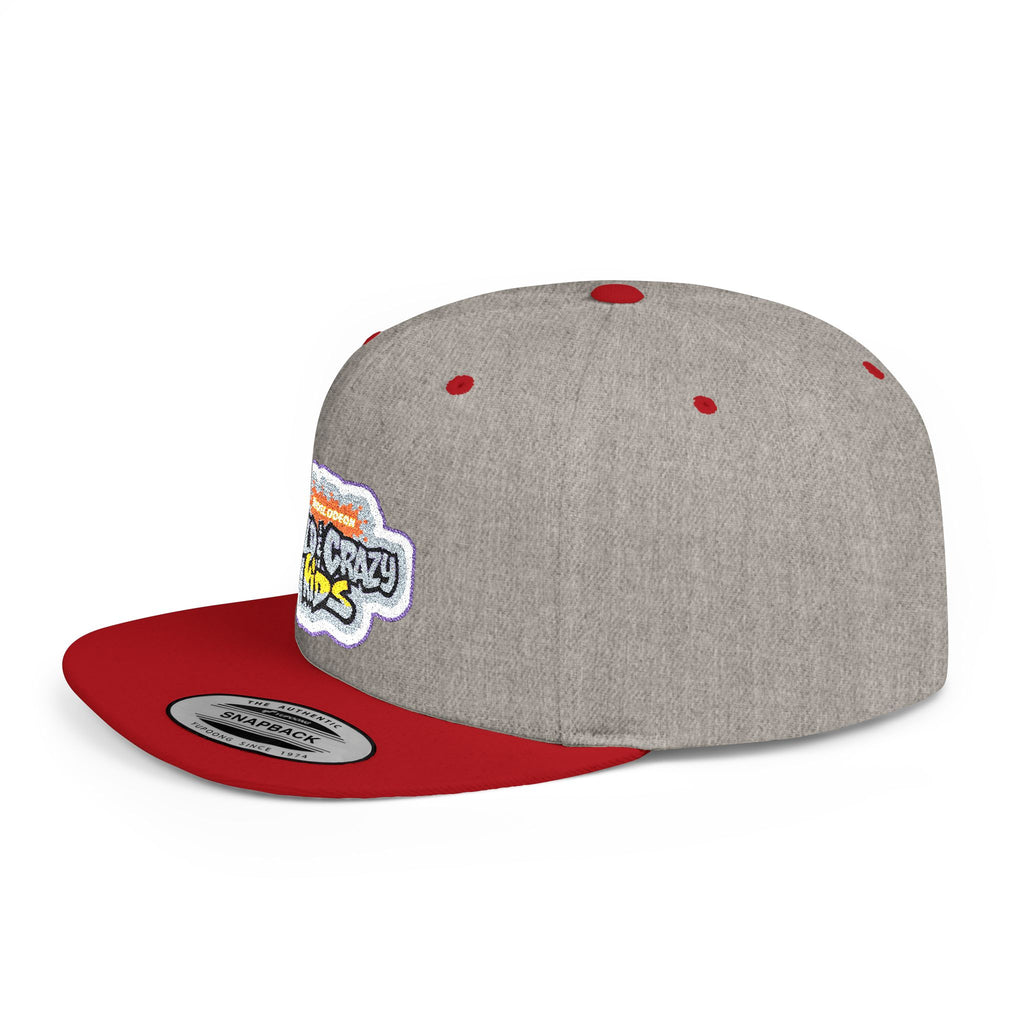 Flat Bill Snapback Hat — 'Neighborhood Vibes' Embroidered Patch Cap