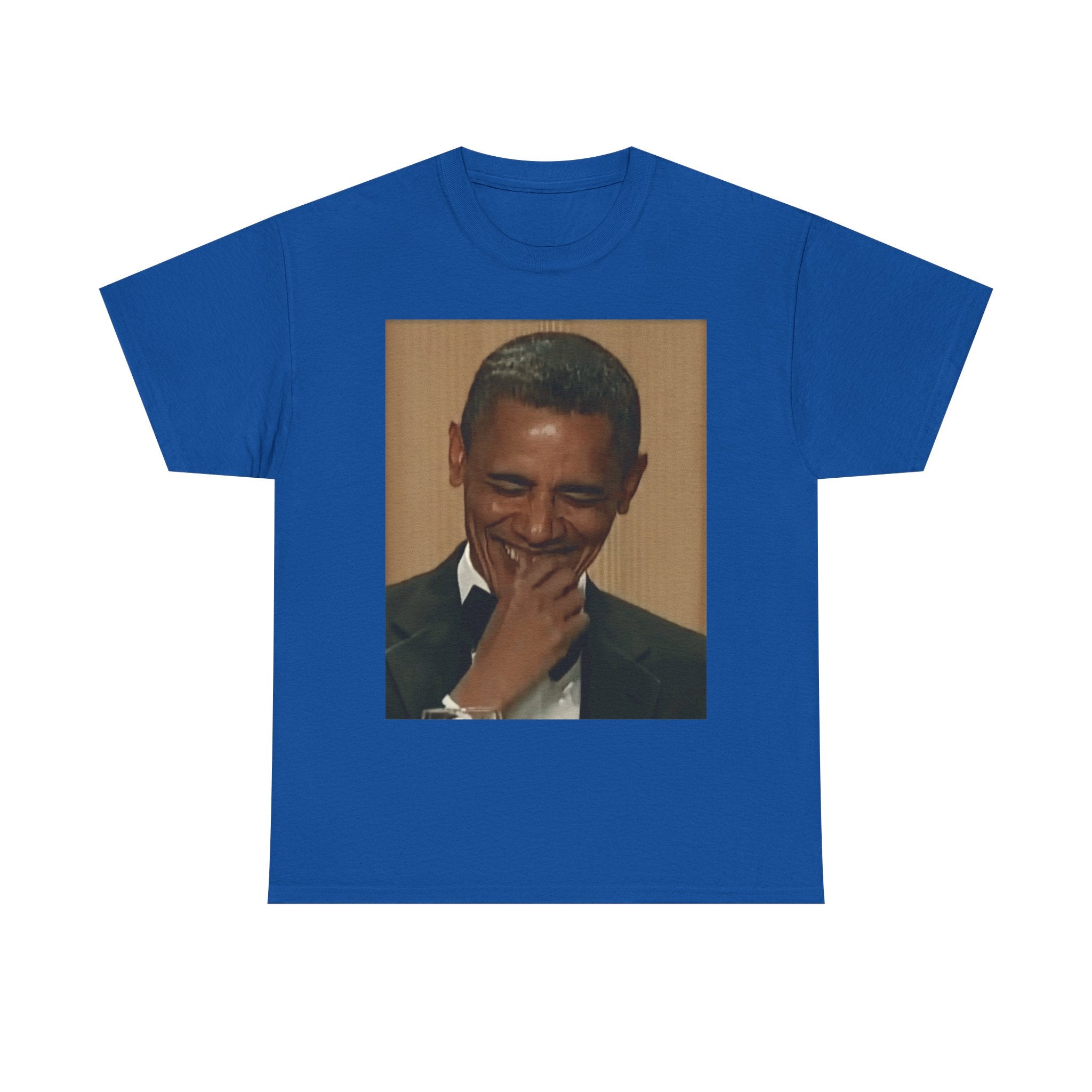 Laughing President Photo Tee — Vintage Smile Graphic T-Shirt