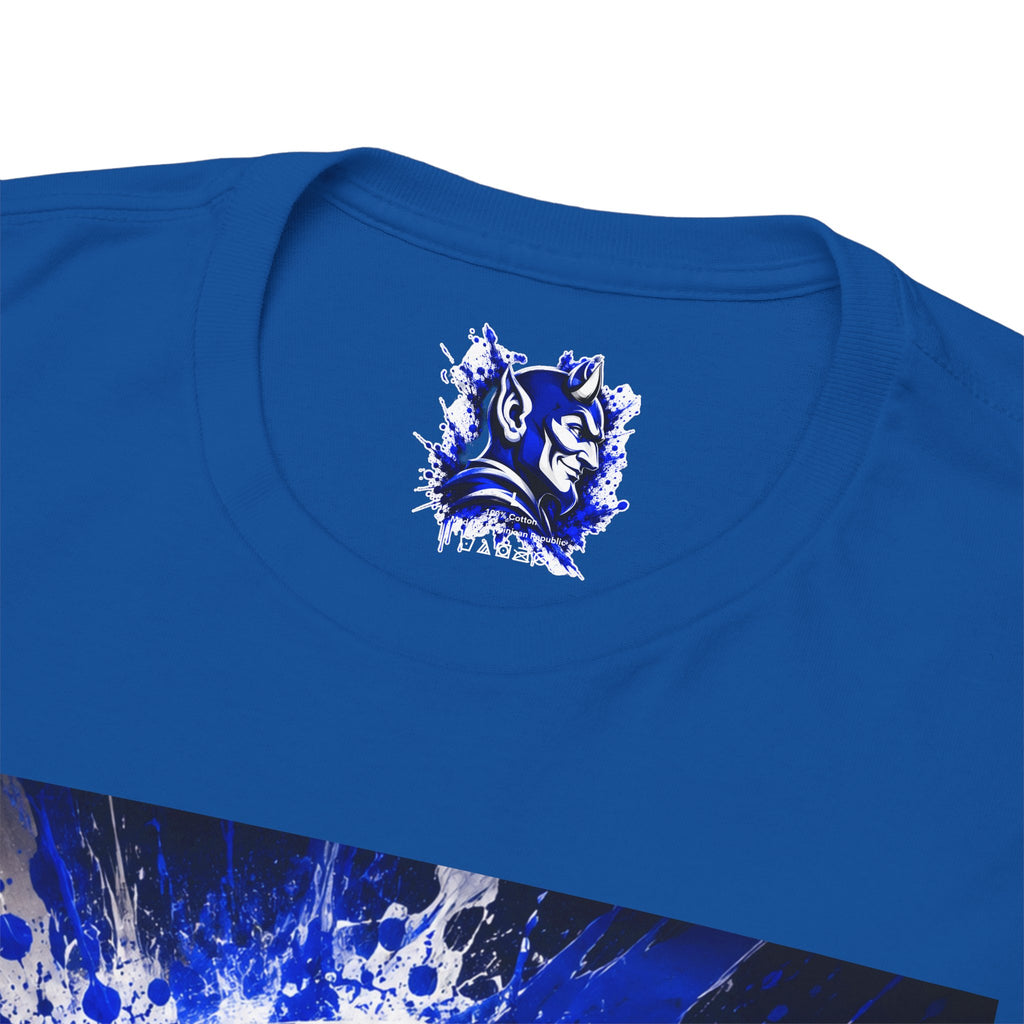 Duke Blue Devils Graphic Tee — Splatter Devil Logo T‑Shirt