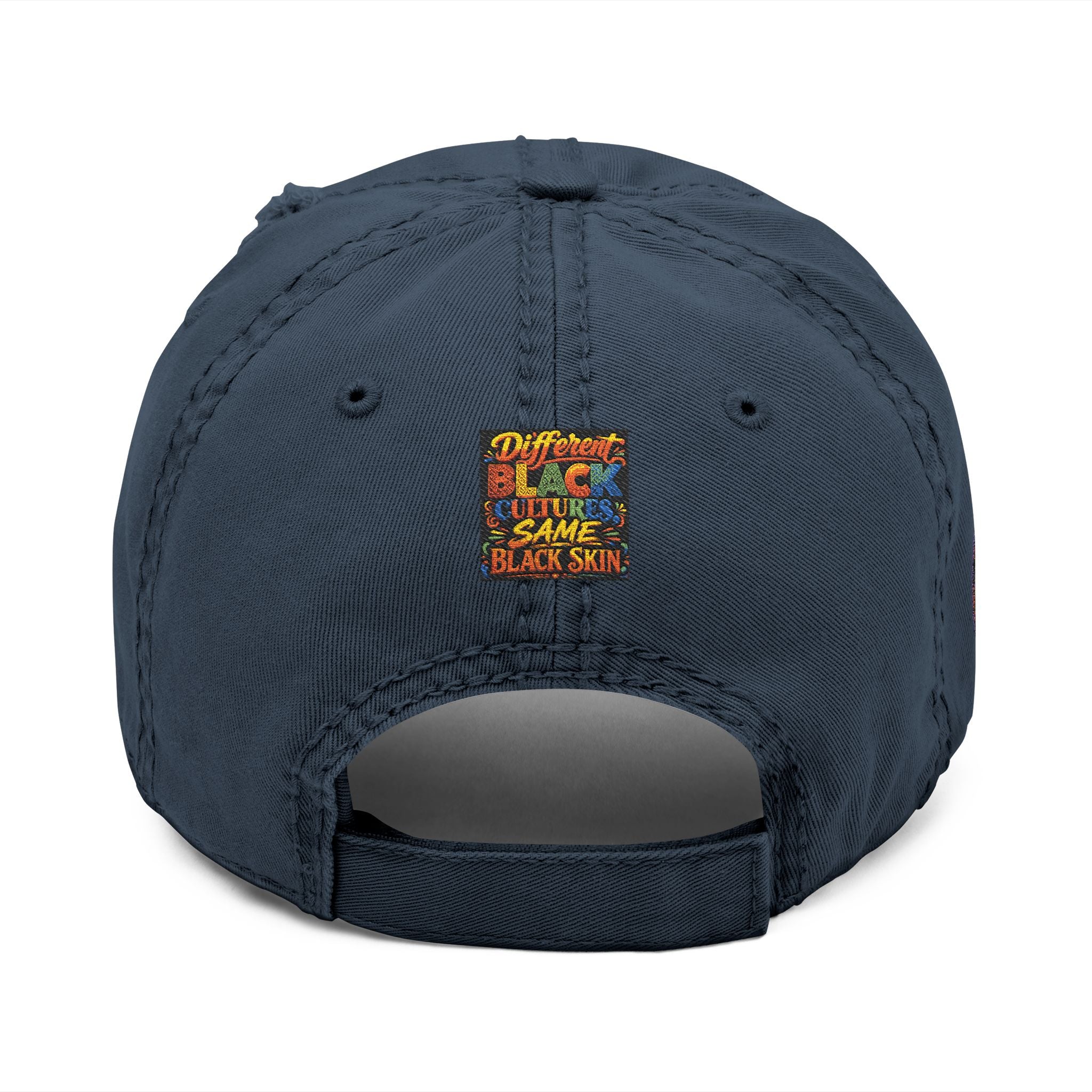 Distressed Embroidered Dad Hat — Colorful Empowerment Patch