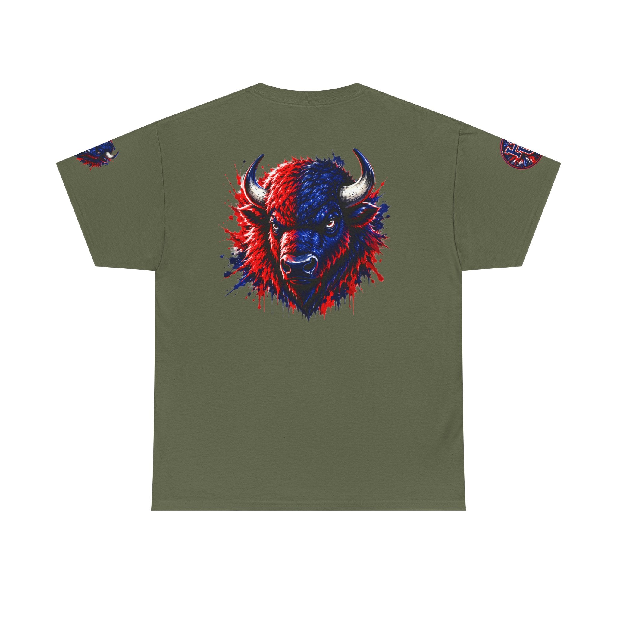 Howard University Buffalo Spirit Tee — HU Bison Red & Blue Campus Shirt