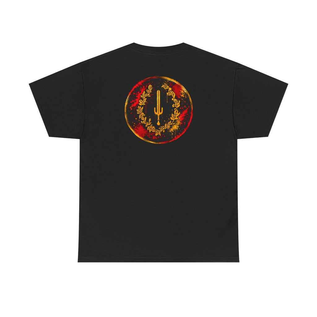 Laurel Trident Tee — Vintage Gold Emblem Graphic T-Shirt