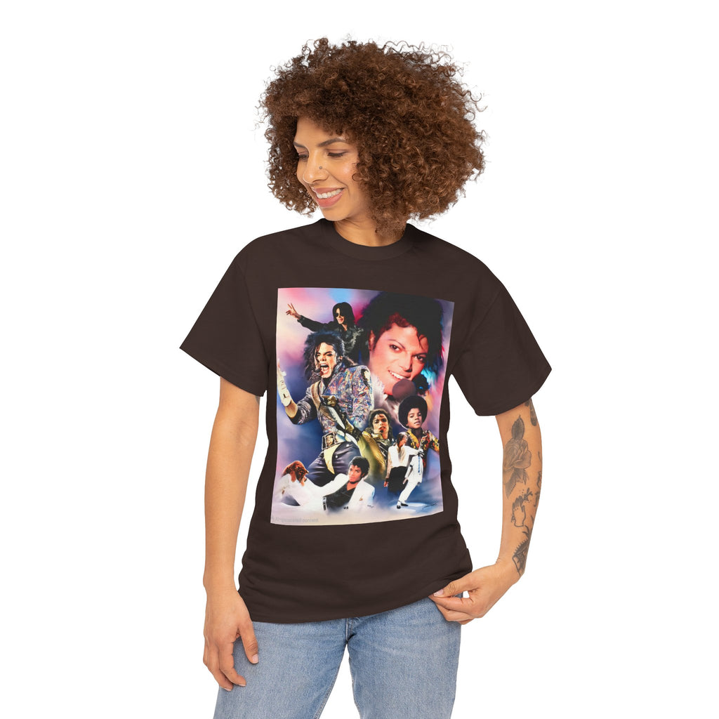 Michael Jackson Tribute Tee — Vintage Pop Collage T-Shirt