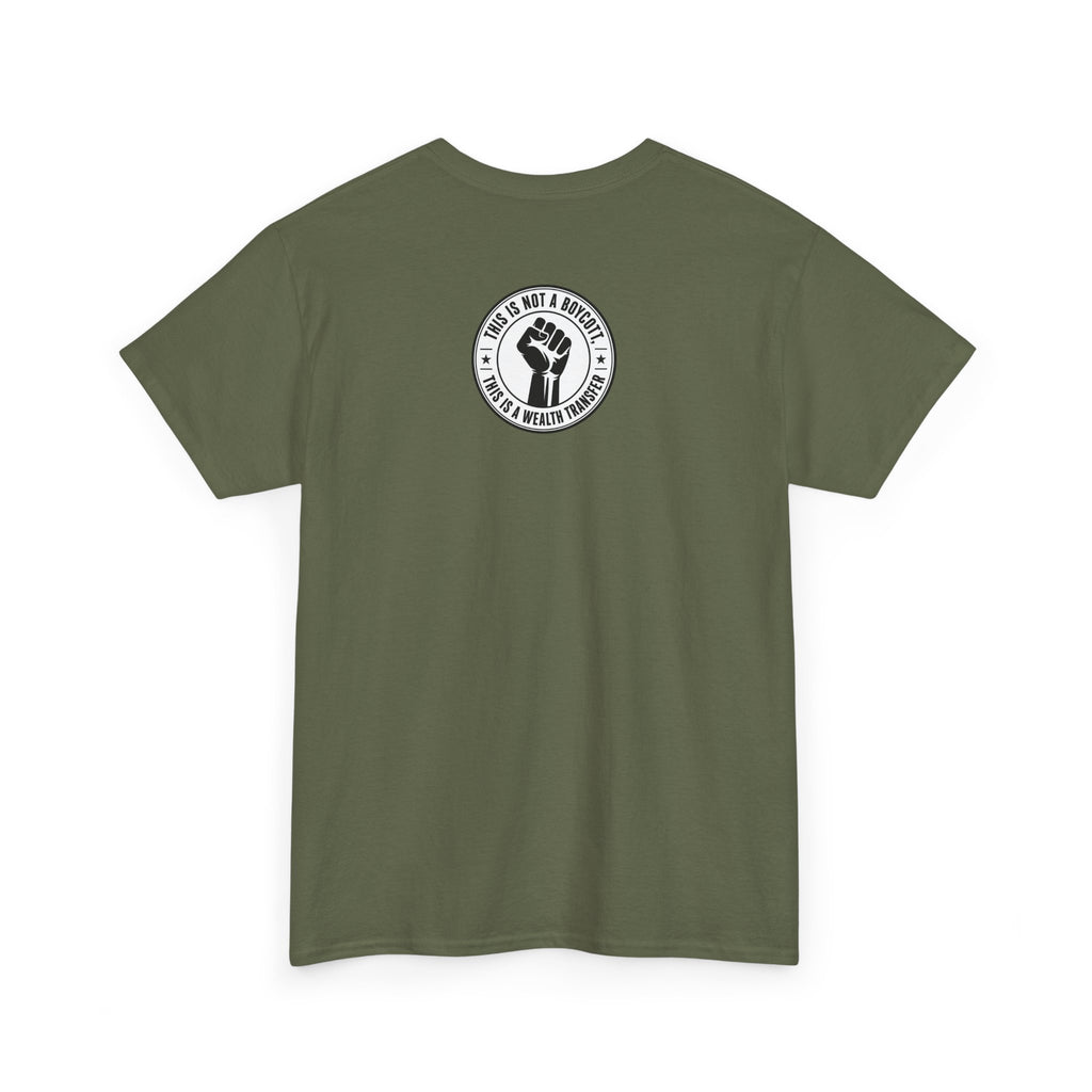 Graphic Tee — Retro Portrait Front with Black Power Fist Back