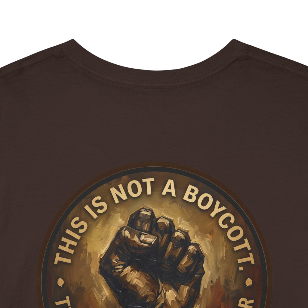Jesus Portrait Tee with 'This Is Not A Boycott — This Is A Wealth Transfer' Back Emblem