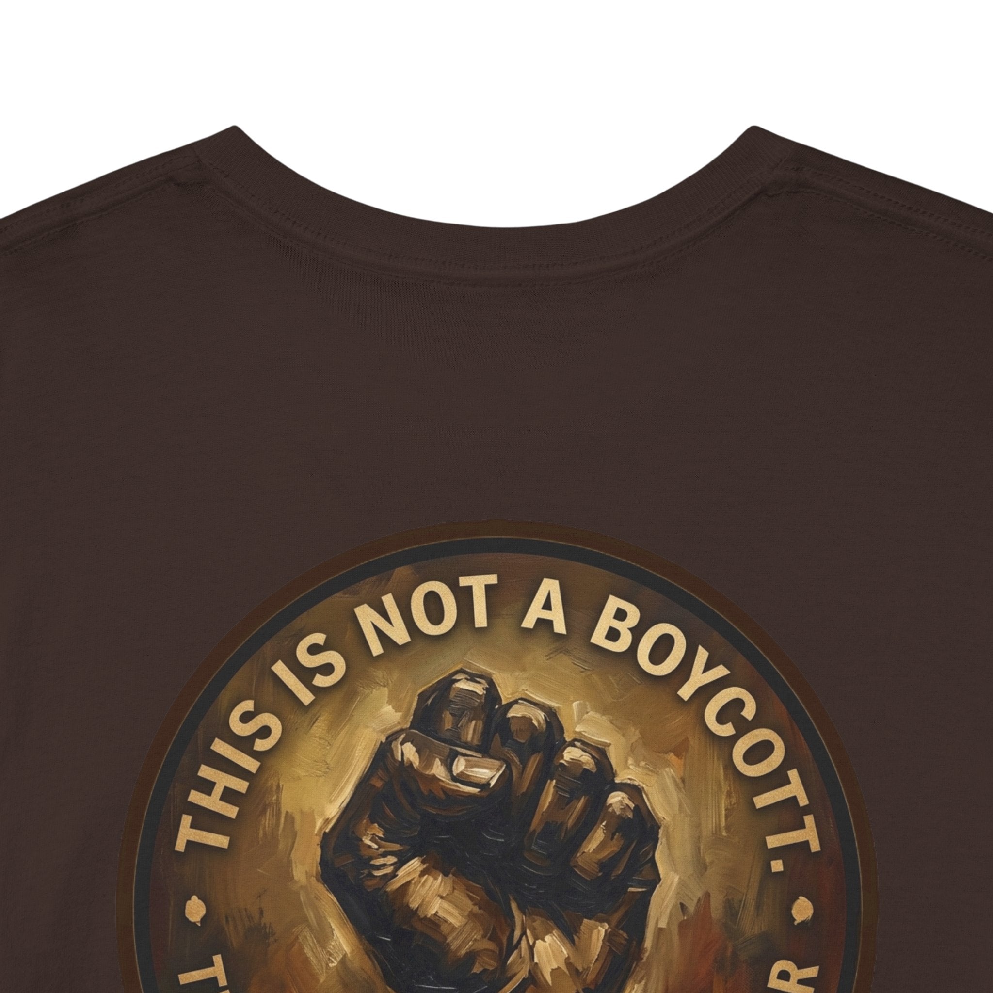 Jesus Portrait Tee with 'This Is Not A Boycott — This Is A Wealth Transfer' Back Emblem