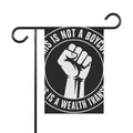 Garden Flag — "This Is Not a Boycott, This Is a Wealth Transfer" Raised Fist Banner