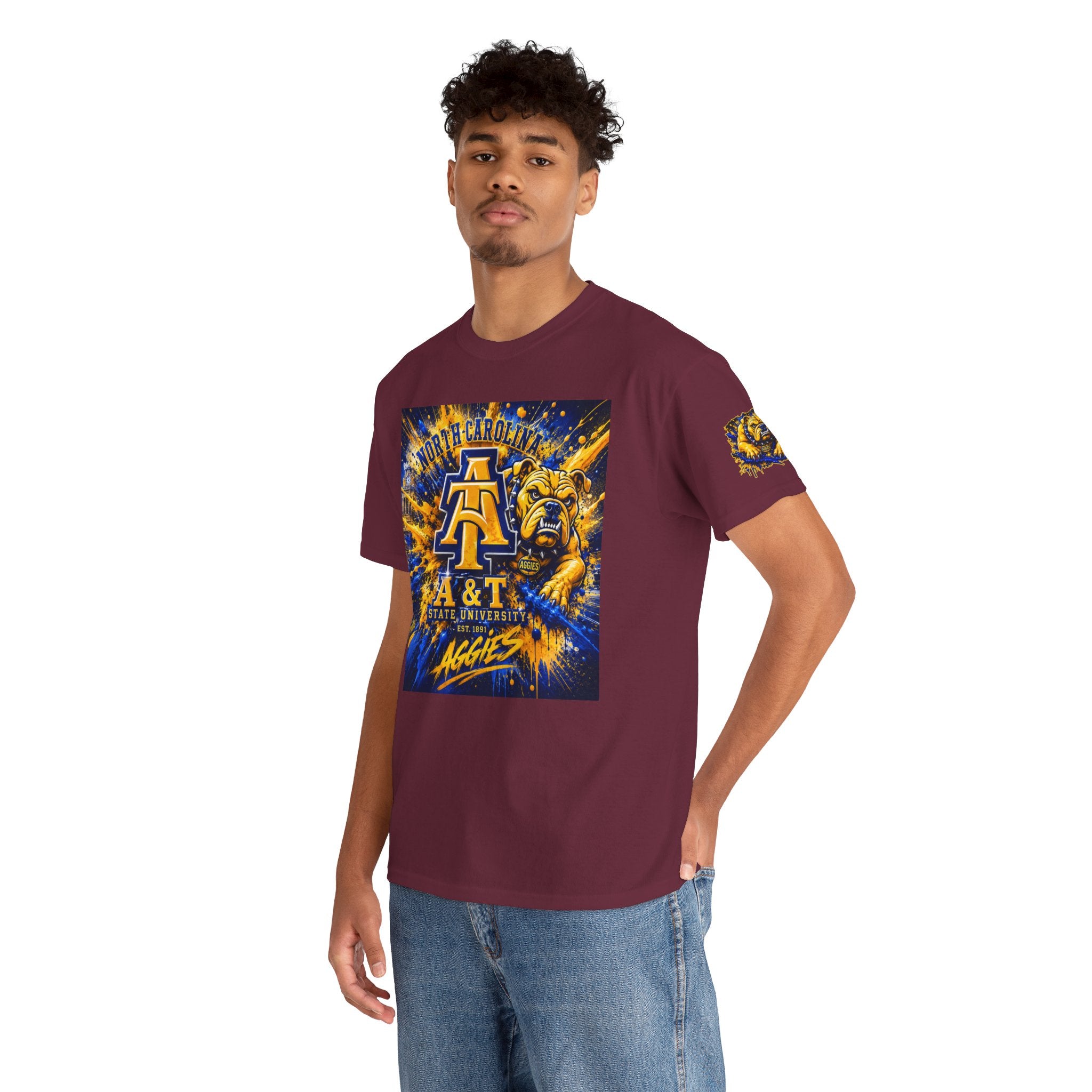 North Carolina A&T Aggies Bulldog T-Shirt — A&T Logo College Tee