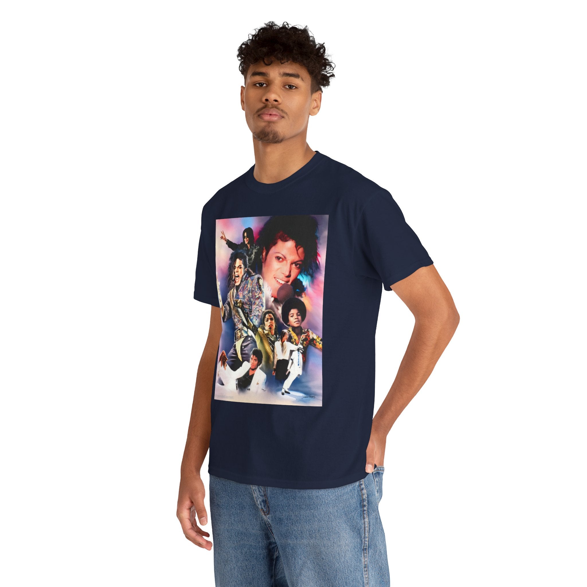 Michael Jackson Tribute Tee — Vintage Pop Collage T-Shirt