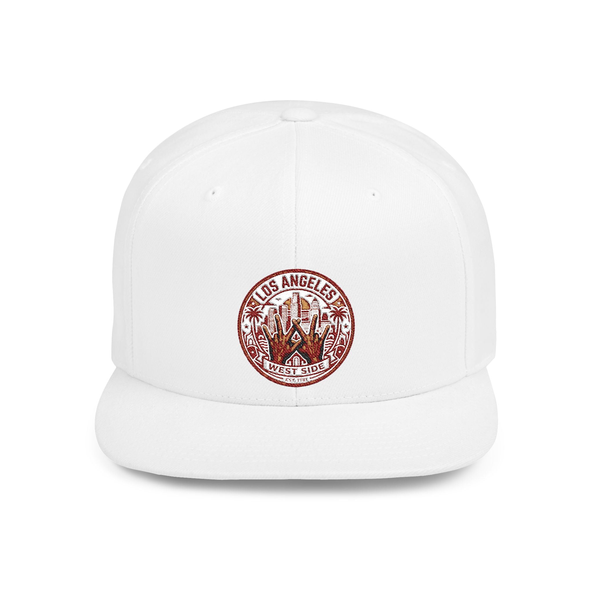 Wildflower Crown Snapback Hat — 'Little Dreamer' Floral Embroidered Flat Bill