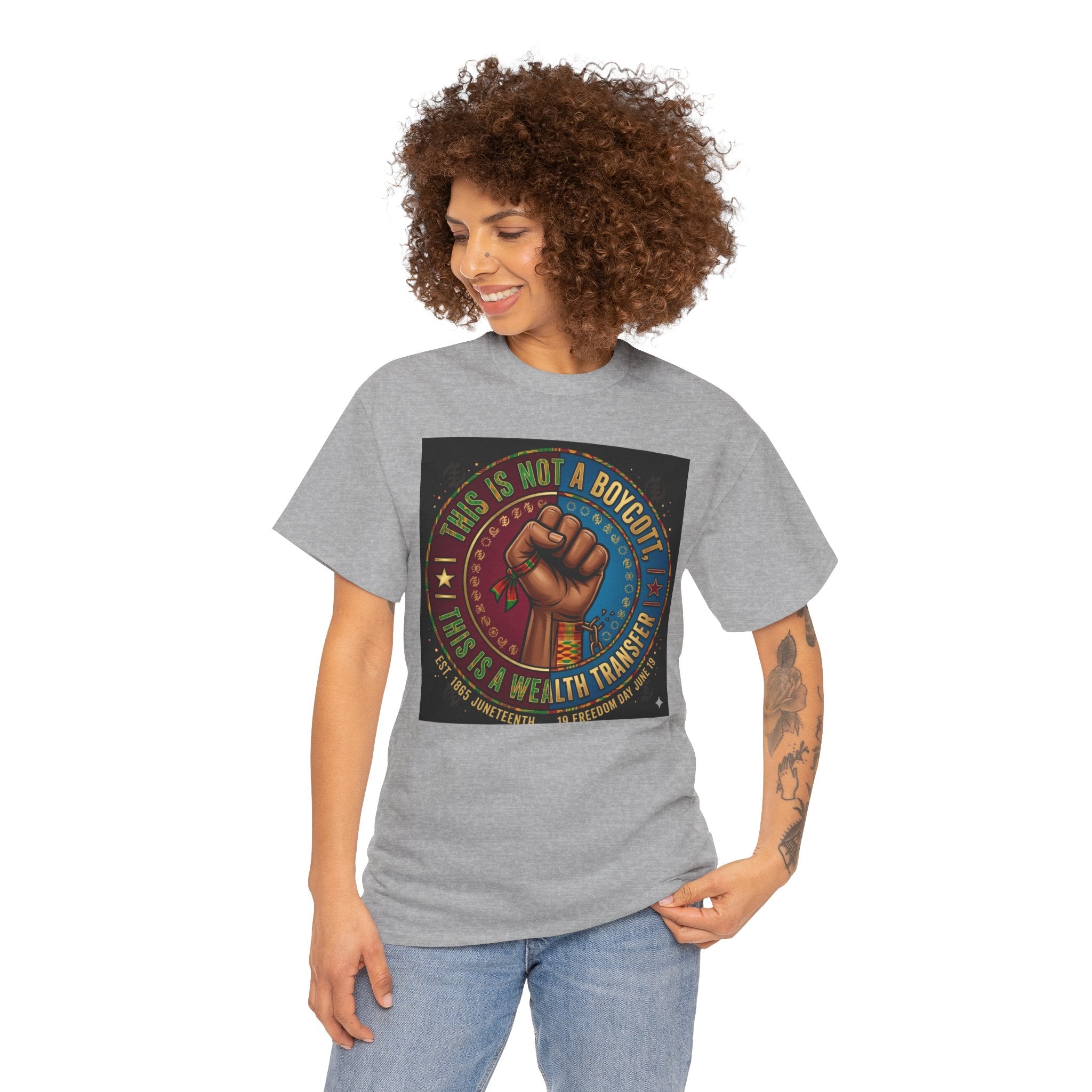Political Activist Tee — "This Is Not a Boycott, This Is a Wealth Transfer" Fist Graphic Shirt