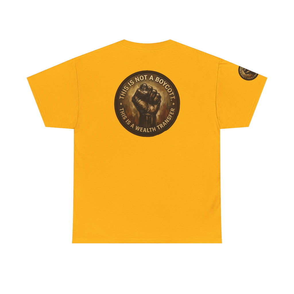Jesus Portrait Tee with 'This Is Not A Boycott — This Is A Wealth Transfer' Back Emblem