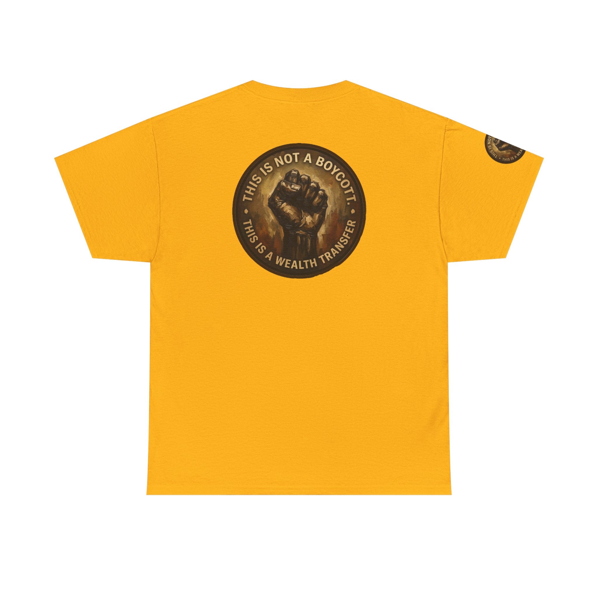 Jesus Portrait Tee with 'This Is Not A Boycott — This Is A Wealth Transfer' Back Emblem