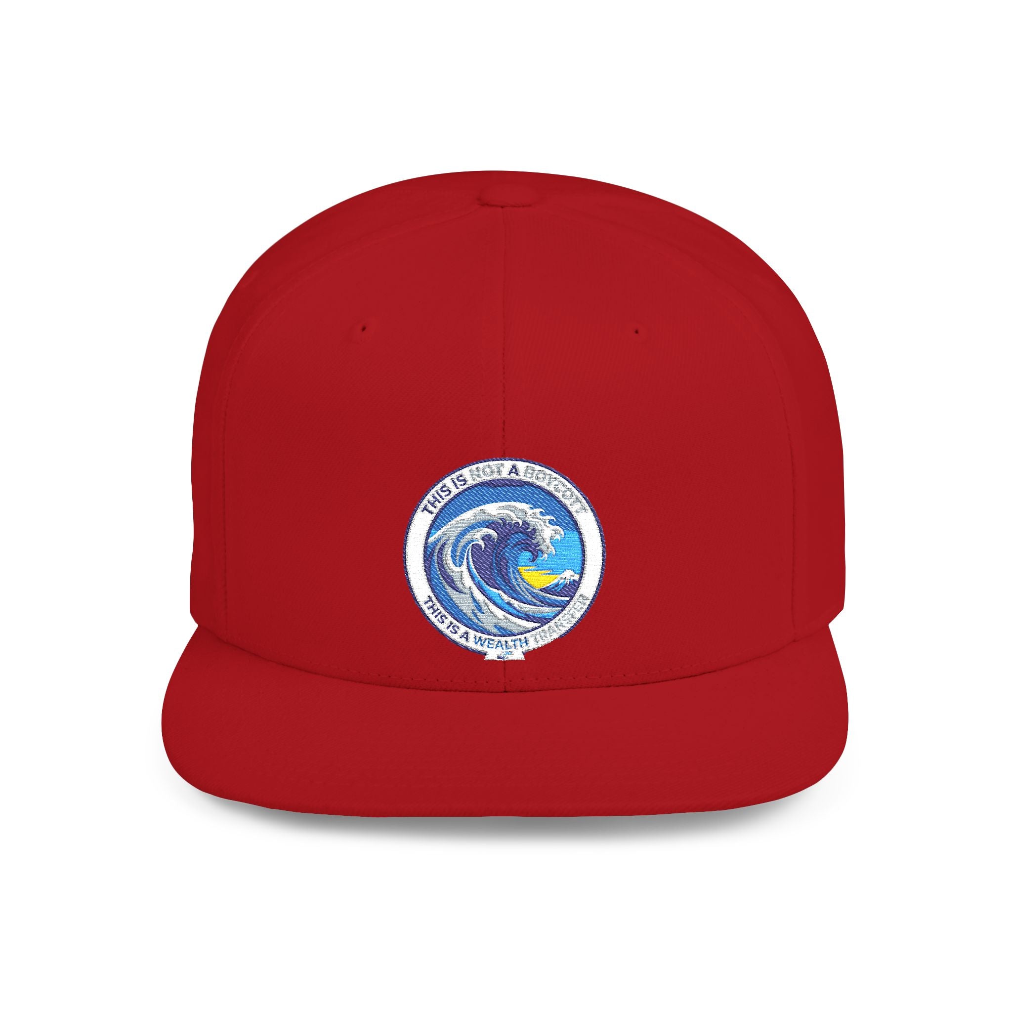 Copy of Reggae Vibes Flat Bill Snapback Hat — Colorful Rasta Music Patch